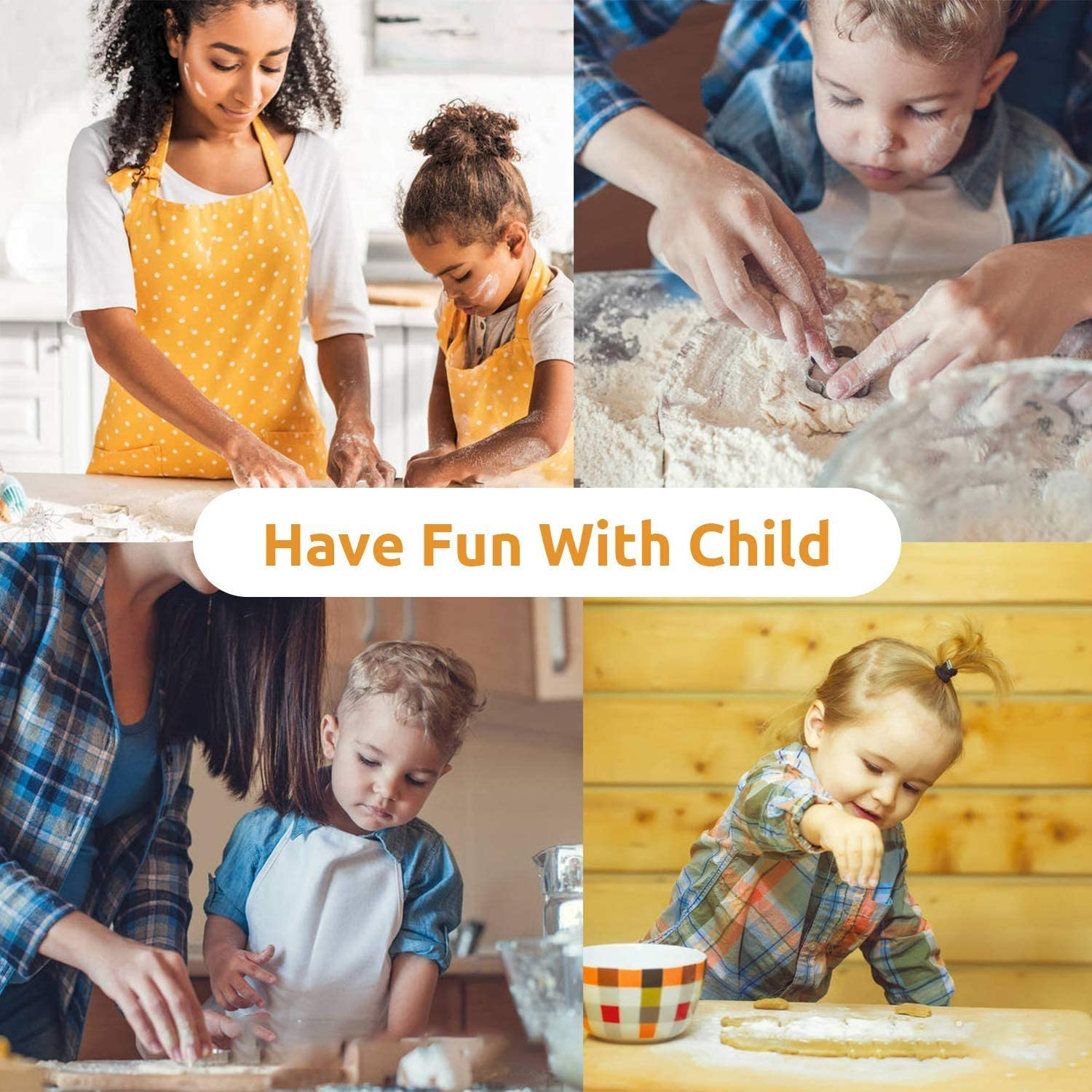 15 Pieces Large Cookie Cutter Set Stainless Steel Cake Cutter Bread Fondant Biscuit Cutters Star Heart round Flower Square Shape image number 6