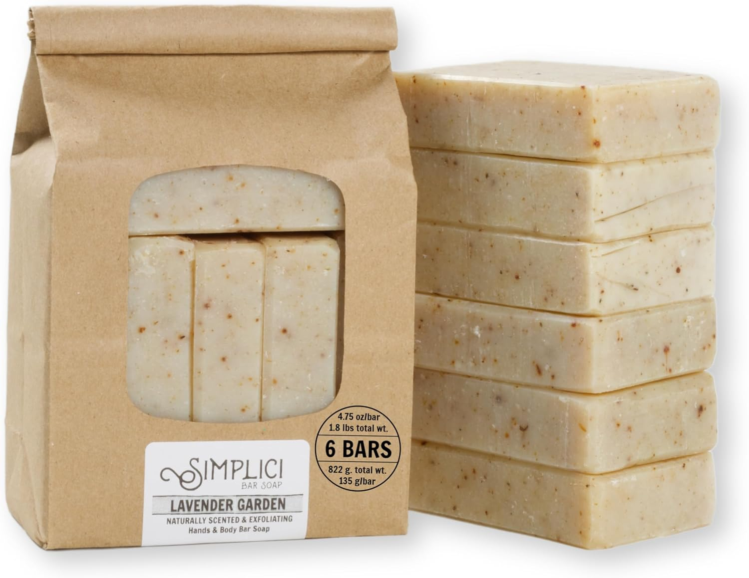SIMPLICI Lavender Bar Soap Value Bag (6 Bars) image number 1