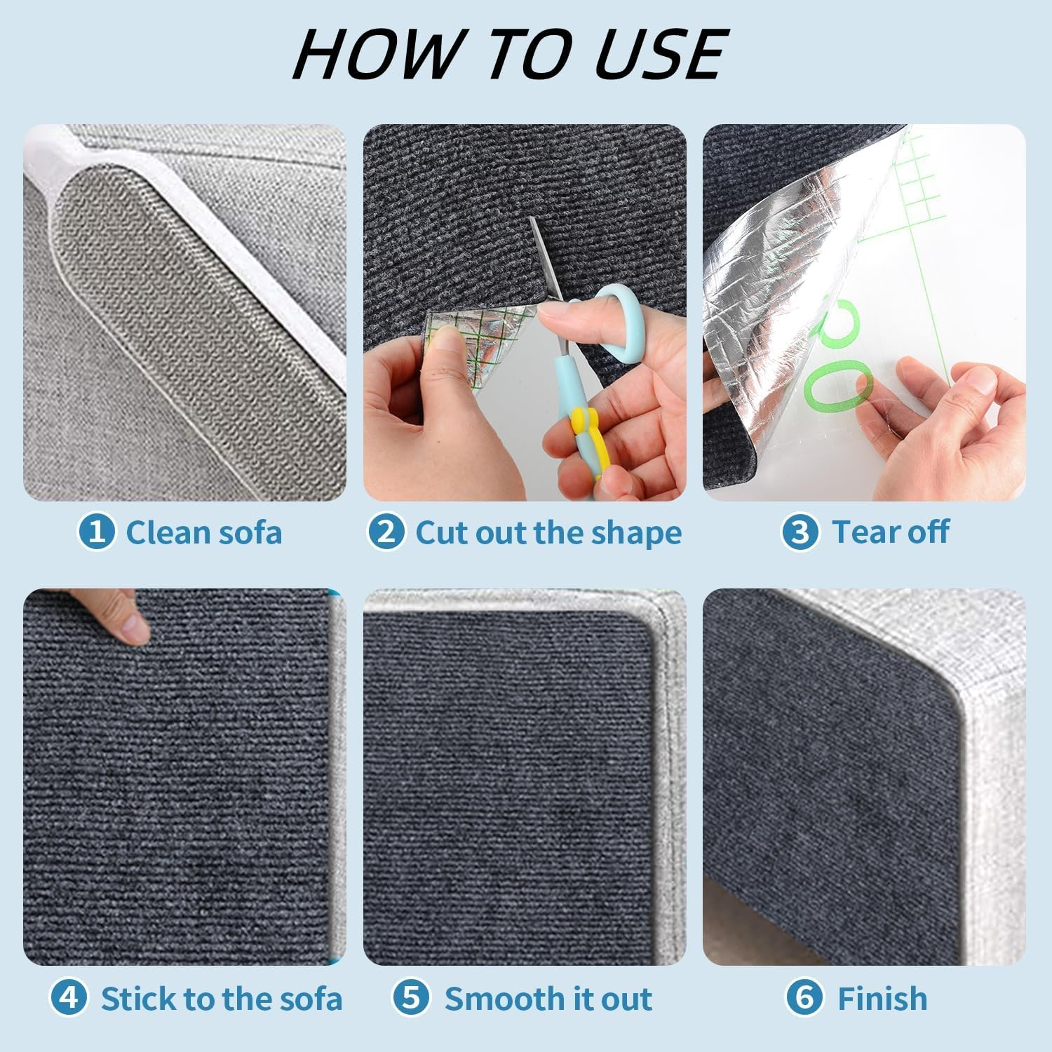 40 X 100 Cm Cat Wall Scratching Boards (Grey) image number 4