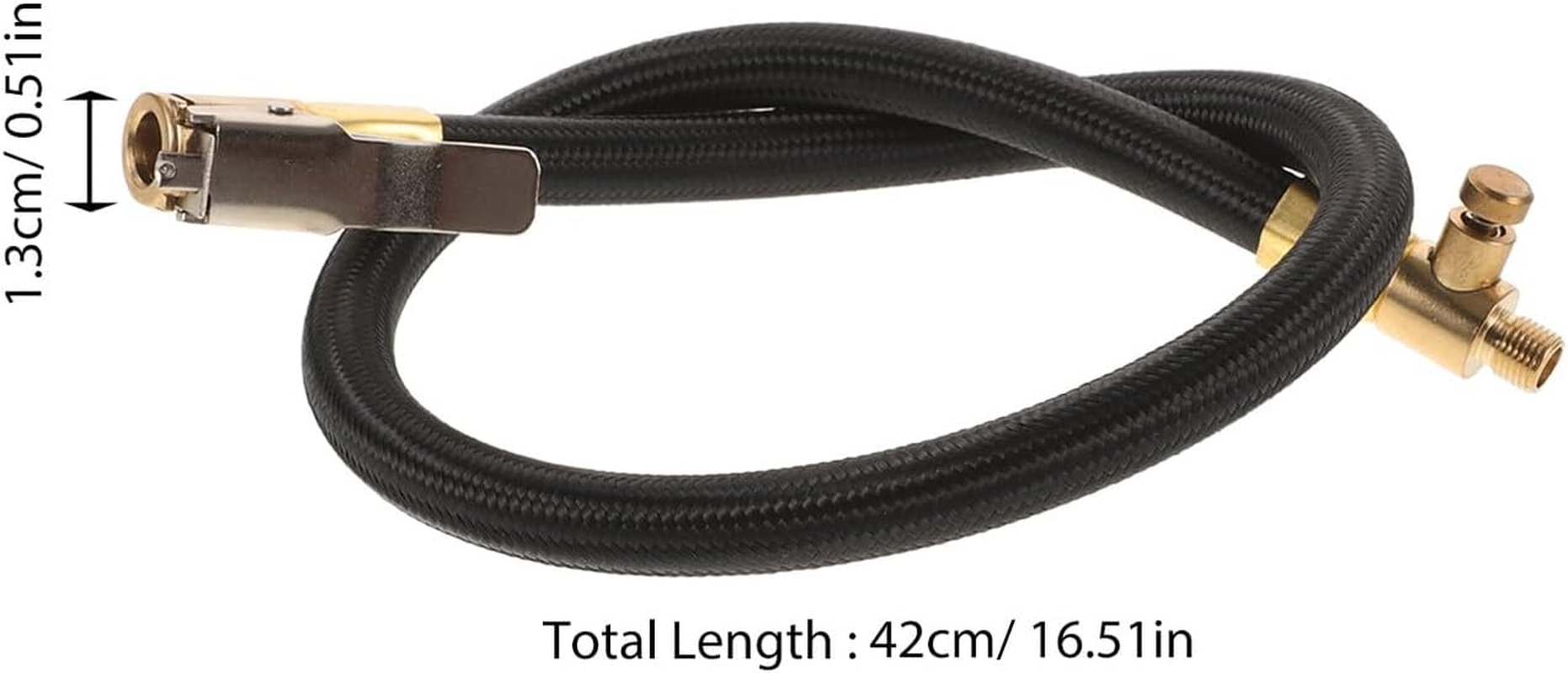 Alipis Portable Tire Inflator Hose Extension Quick-Release Air Compressor Tube for Car Bicycle Pump Accessories Compatible with Multi-Use Inflation and Deflation image number 2