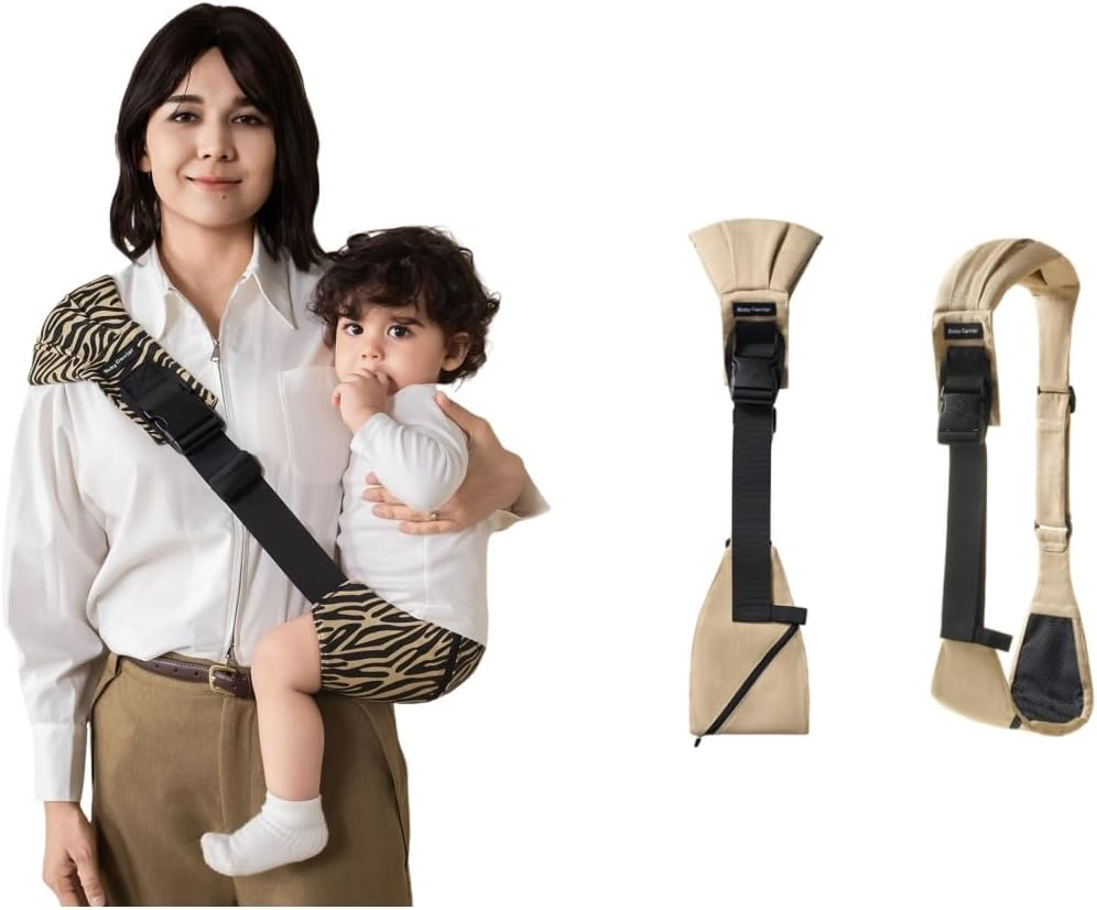 Baby Carrier Toddler Sling with Pocket, Front Carry for Newborns & Older Babies 8-32 Lbs Infants Adjustable Size Breathable Lightweight Portable Cotton image number 5