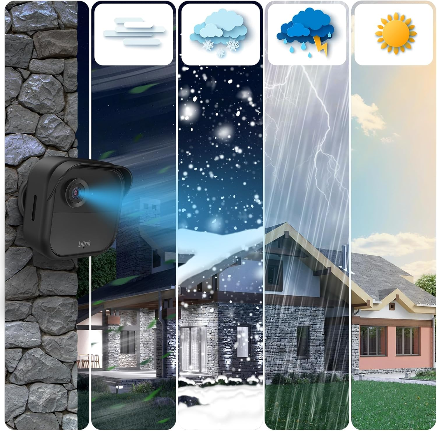 Silicone Case Cover for All-New Blink Outdoor 4 (4Th Gen), Weatherproof Silicone Case Provides Full Camera Protection, for All-New Blink Outdoor 4 Home Security Camera Black, 5 Pack image number 2