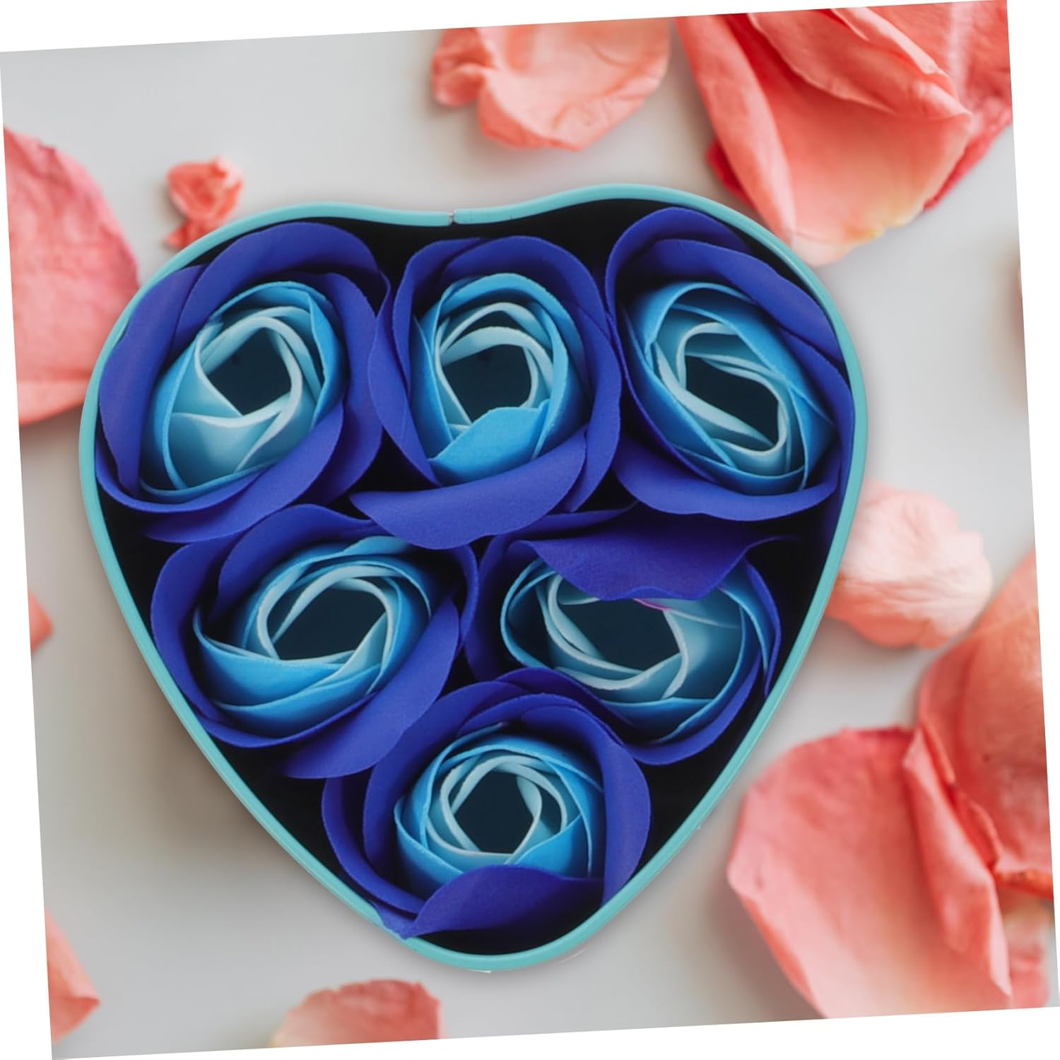 Minkissy Rose-Shaped Soap Flower Set 6 Soaps per Box Unique Mothers Day Present Rose Petal Scent image number 3