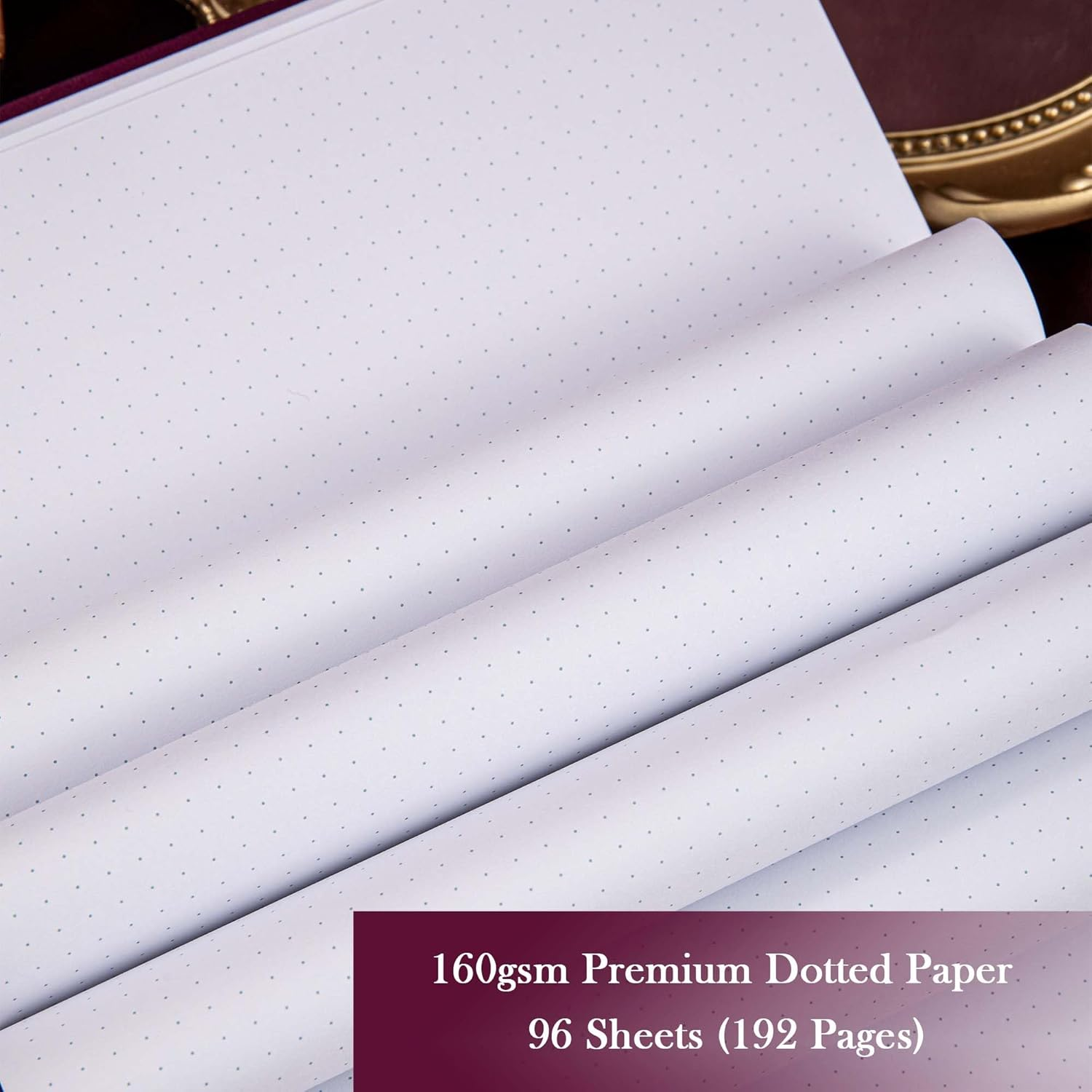 Bullet Dotted Journal, No Bleed Thick 160Gsm Dotted Journal, A5 Dot Notebook, 15 X 20.8CM, Hardcover Notebooks for Personal Organizers image number 5