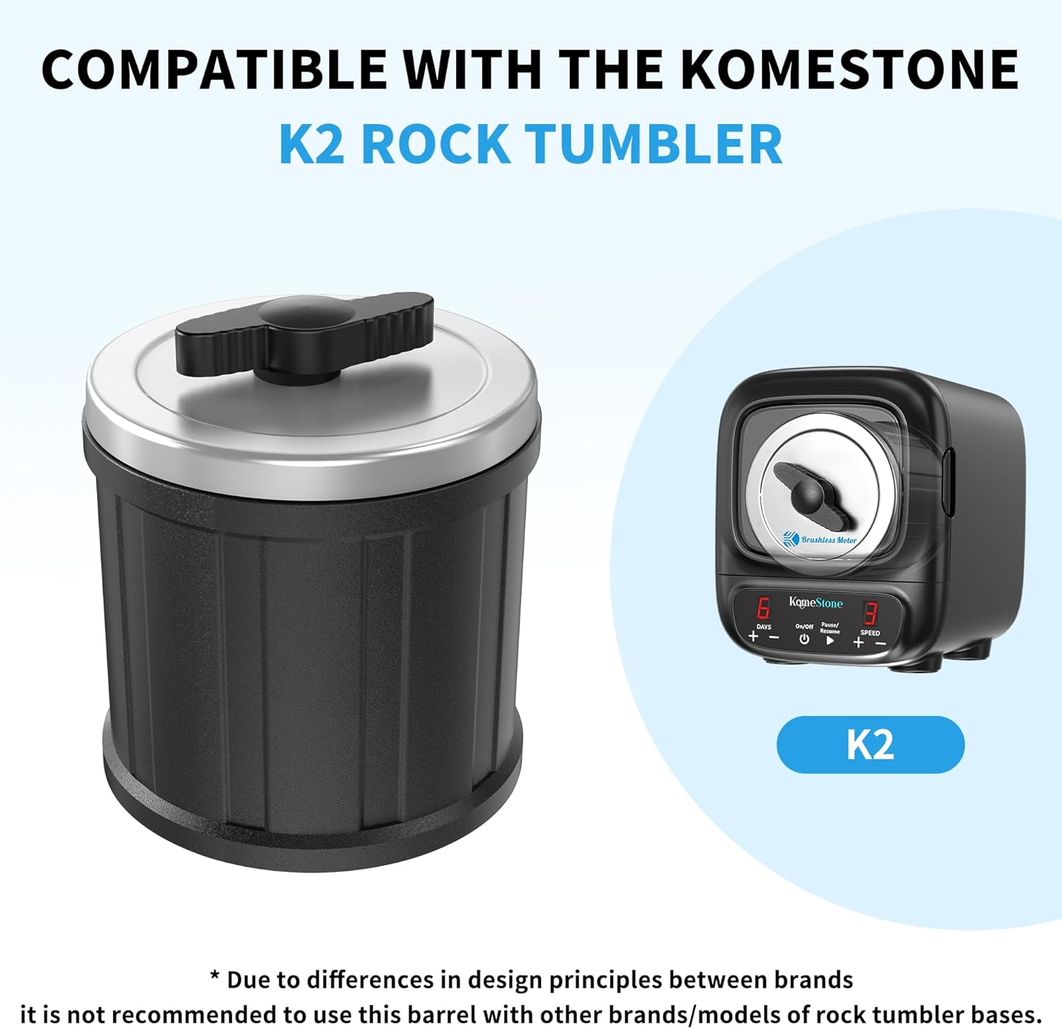 K2 Rock Tumbler Barrel, Replacement K2 Elite Rock Tumbler * Polisher image number 1