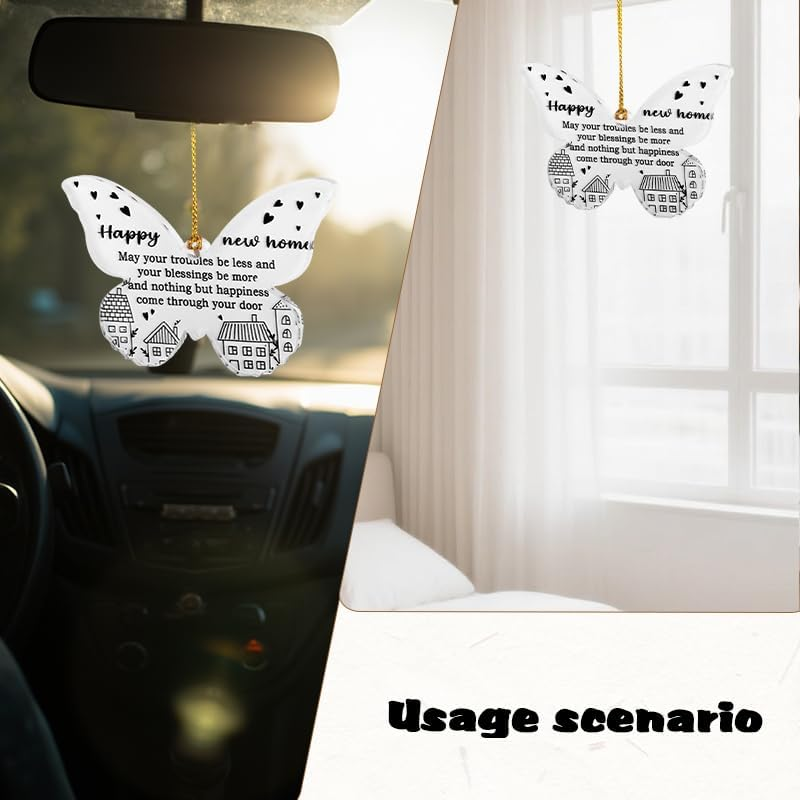 Happy New Home Ornament Housewarming Gifts for Couples Newlyweds New Apartment Christmas Ornament House Blessing Gifts Home Owners Gift Ideas Holiday Housewarming Ornament Gift House Warming Presents