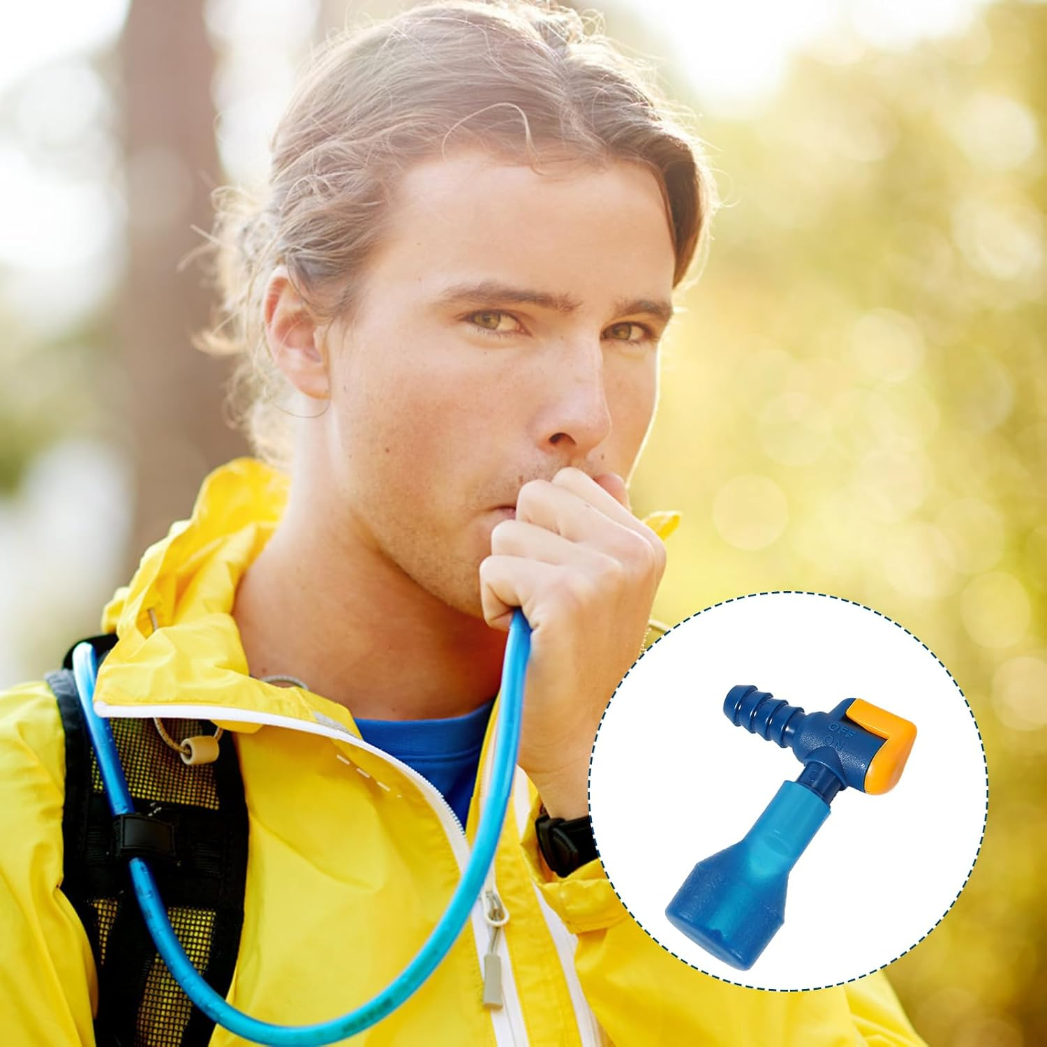 10Pcs Bite Valve Replacement for Camelbak, Blue Silicone Hydration Pack Bite Valve Mouthpiece Replacement Parts Dust Cover Accessories for Hydration Bladder image number 6