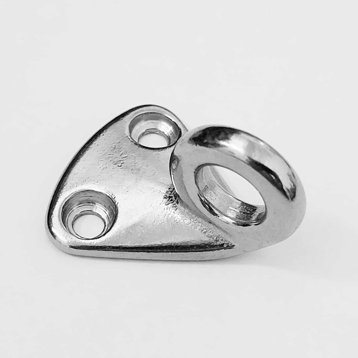 Auto-Plaza 4Pcs 0.4 Inch Fending Pad Eye Fender Hook 316 Stainless Steel W/Screws Boat Ship Deck Hardware Marine Grade