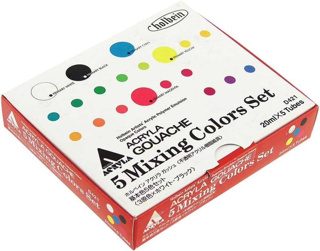 Holbein - Acryla Gouache 5-Color 20Ml Mixing Color Set