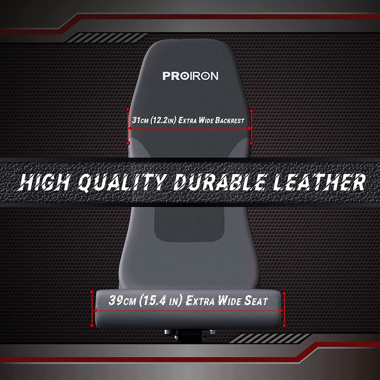 PROIRON Weight Bench with Elastic Ropes, Adjustable Strength Training Bench with for Full Body Workout with Fast Folding - 2026 Version image number 1