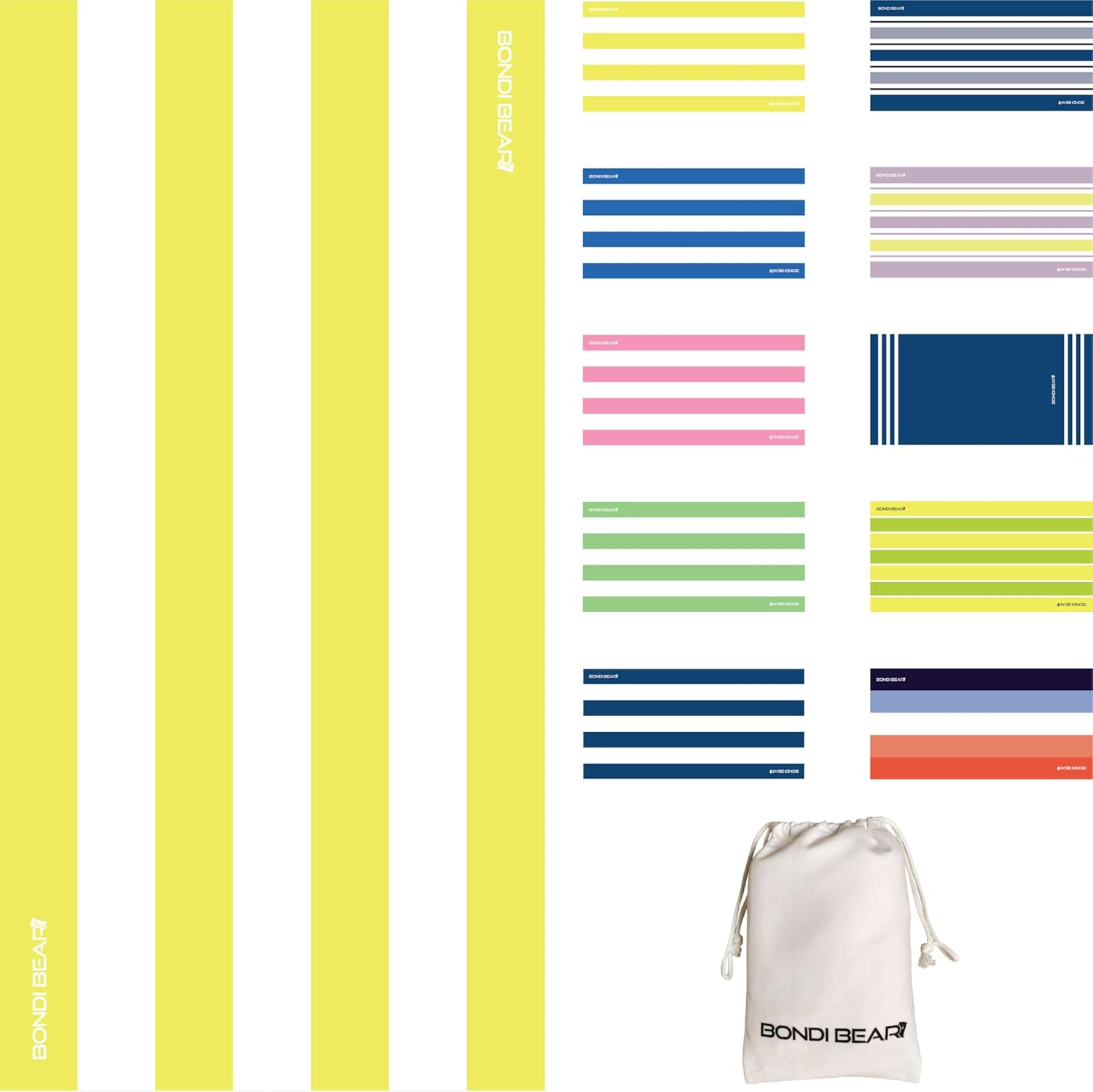 Sand Free Beach Towel (Lemon Breeze, 180X90)