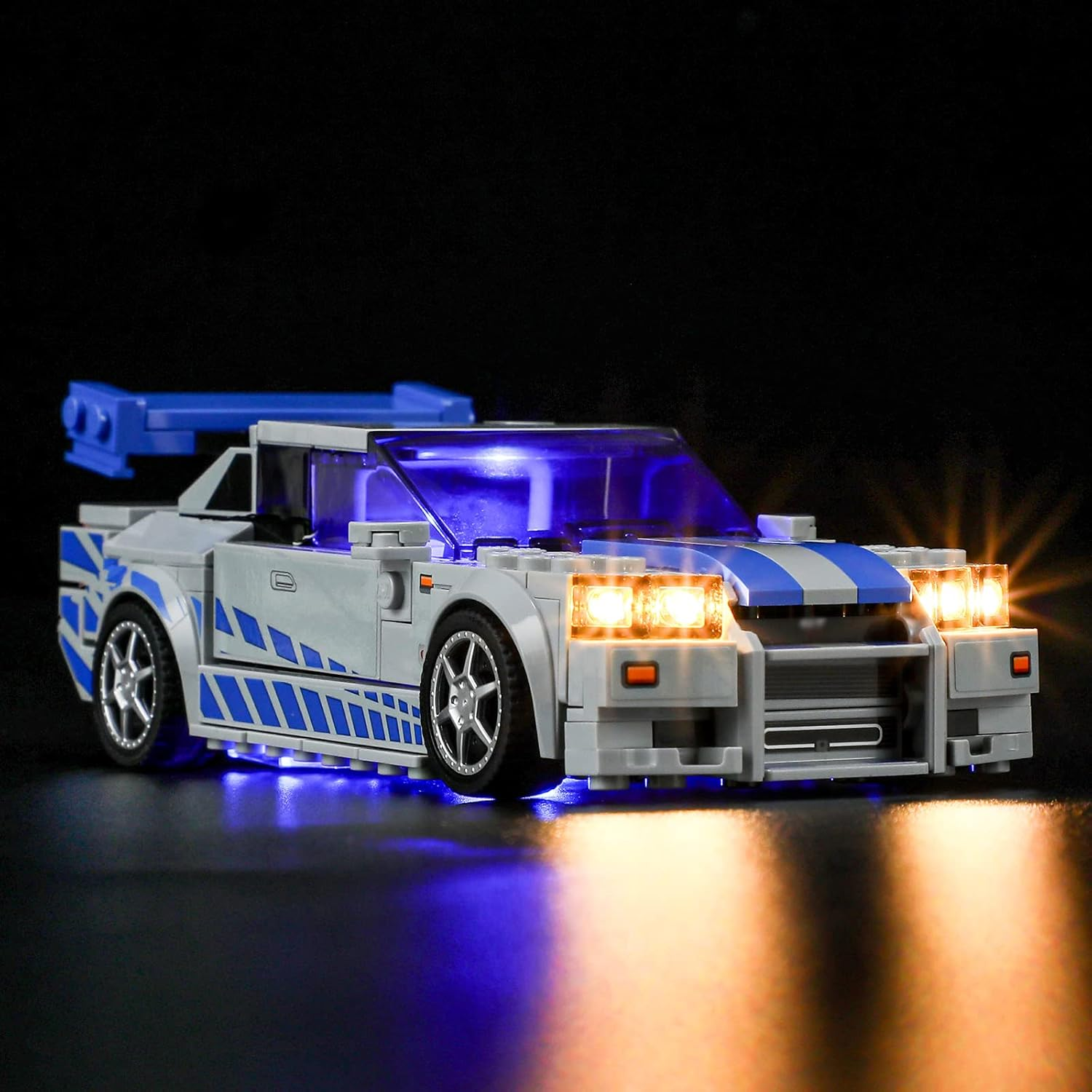 BRIKSMAX 76917 LED Light for  2 Fast 2 Furious - Nissan Skyline GT-R (R34) - Compatible with  Speed Champions Building Blocks Model - without  Set image number 6
