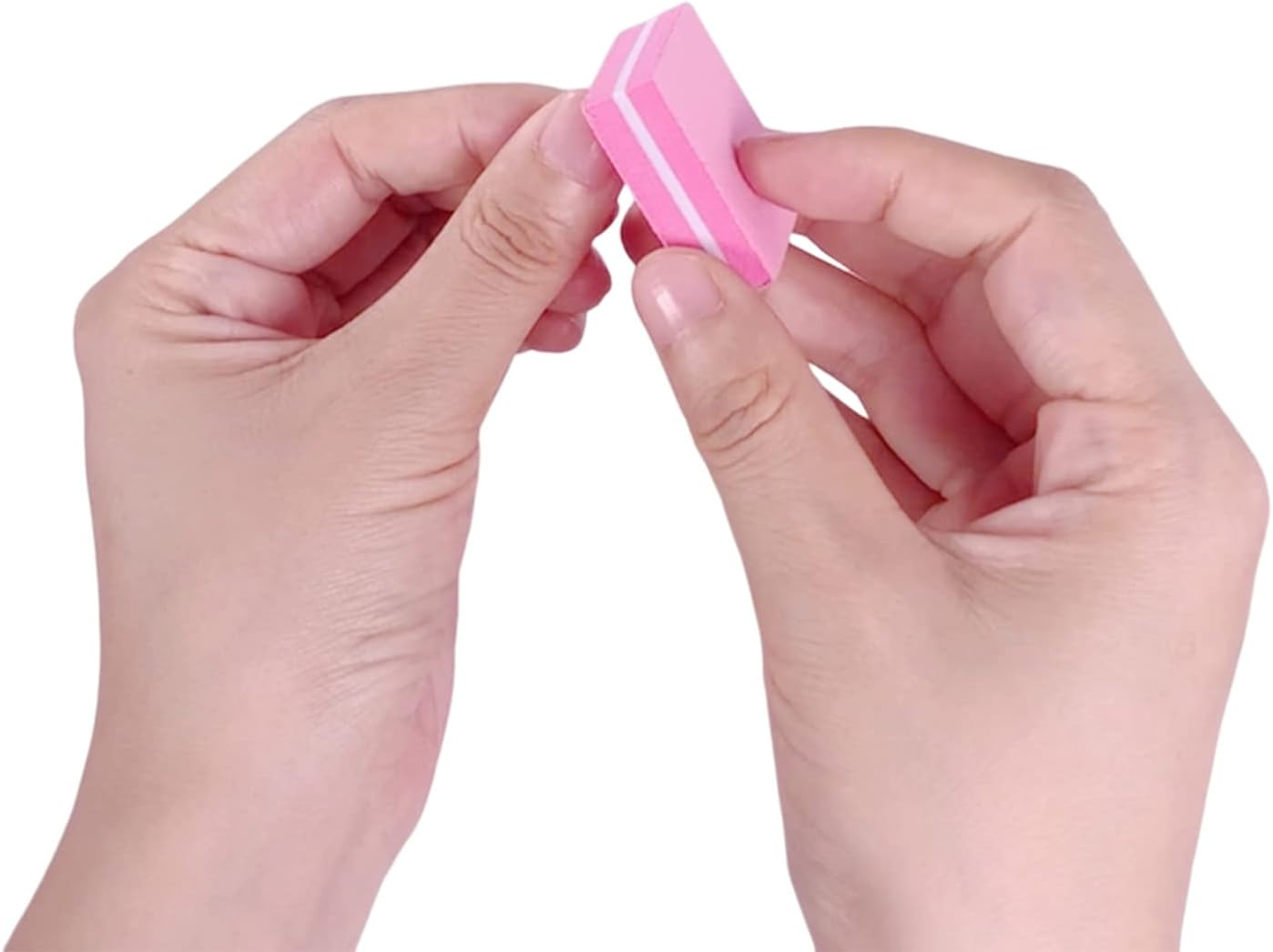 Nail Buffers (100 Pack), Mini Buffer Block Nail File for Acrylic and Natural Nails, 100/180 Grit Nail Buffer Block Bulk Buffing Blocks for Nail Buff Professional Manicure File Blocks Set Hot Pink image number 6