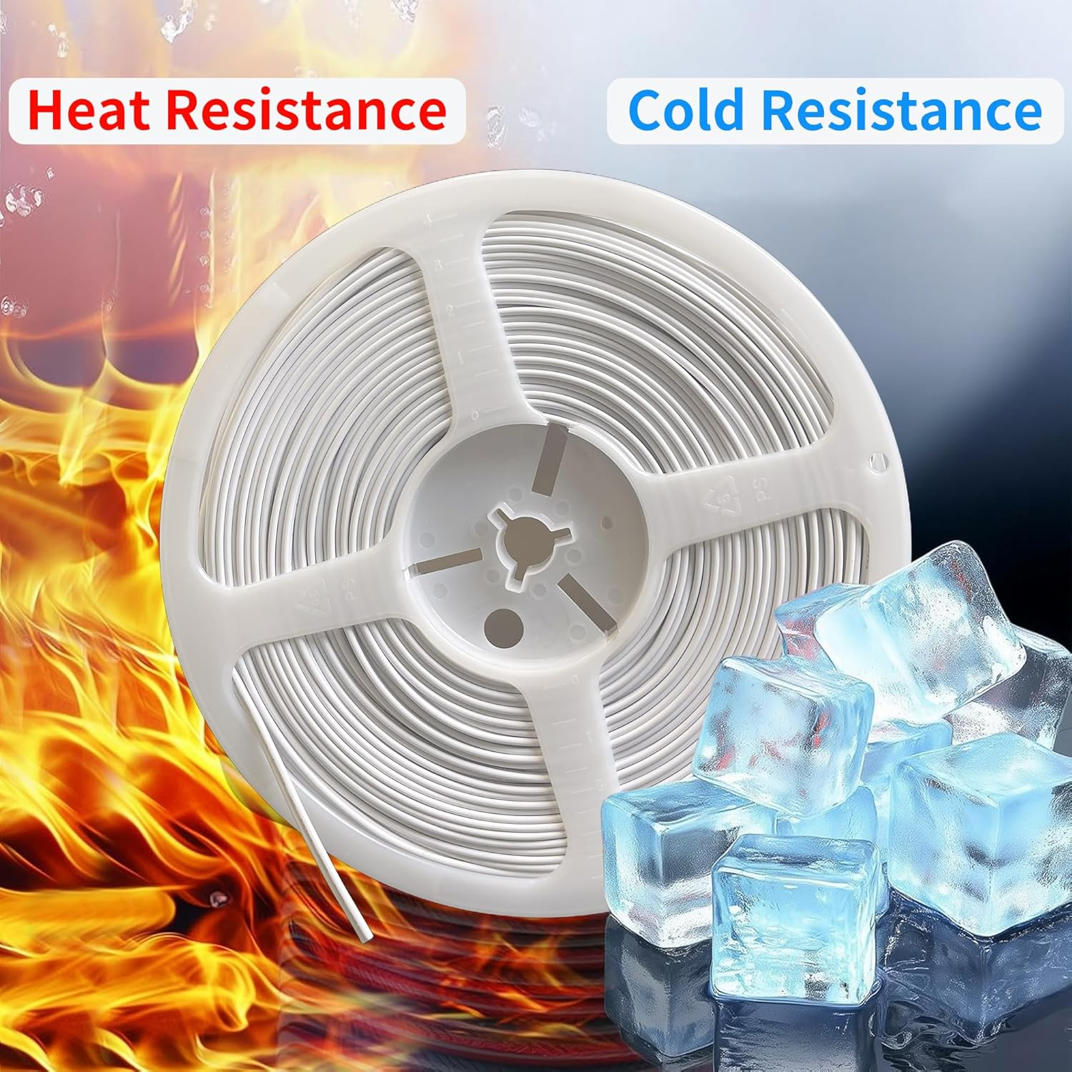 Clearhil 24AWG Electrical Wire, 15M/49.2Ft, 2 Pin White Cable, Extension Wire, for 12V/24V DC Cable for Led Strips Single Colour image number 3