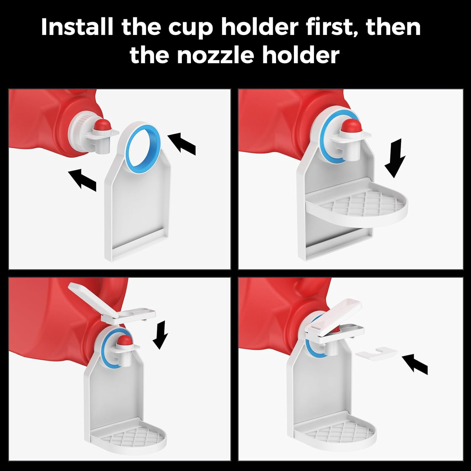 [2 Pack] Laundry Detergent Dispenser Cup Holder & Nozzle Force-Saving Switch, Soap Dispenser,Drip Catcher, for Laundry Room Organization and Storage