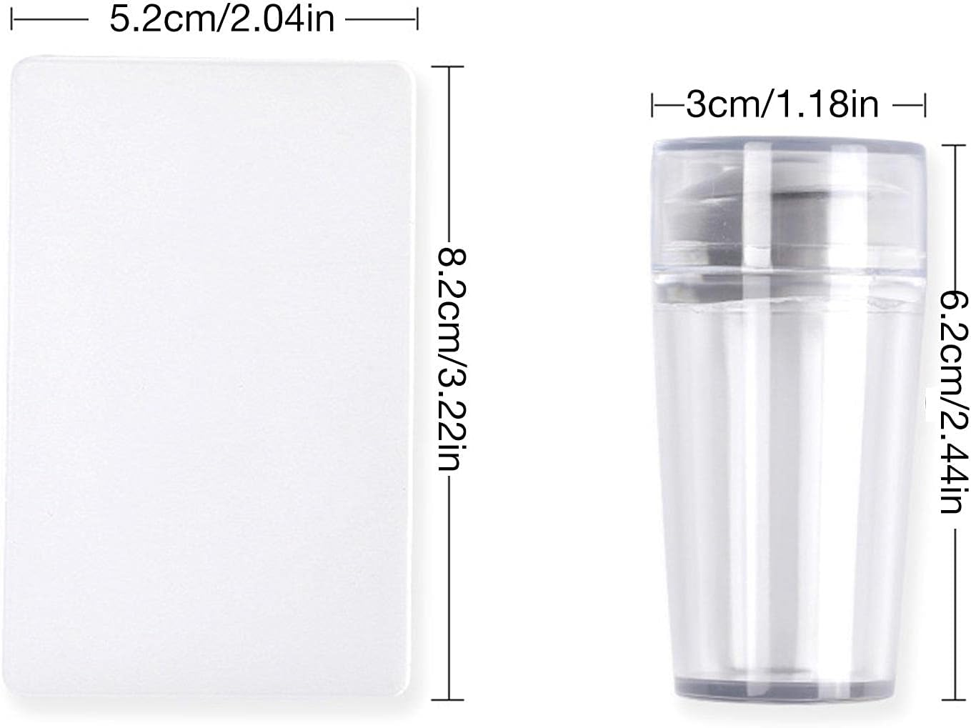 Euyehn Clear Nail Stamp | Jelly Nail Stamps for French Style | Stamping Stamper Scraper - Suitable for Most Nail Sizes, , image number 2