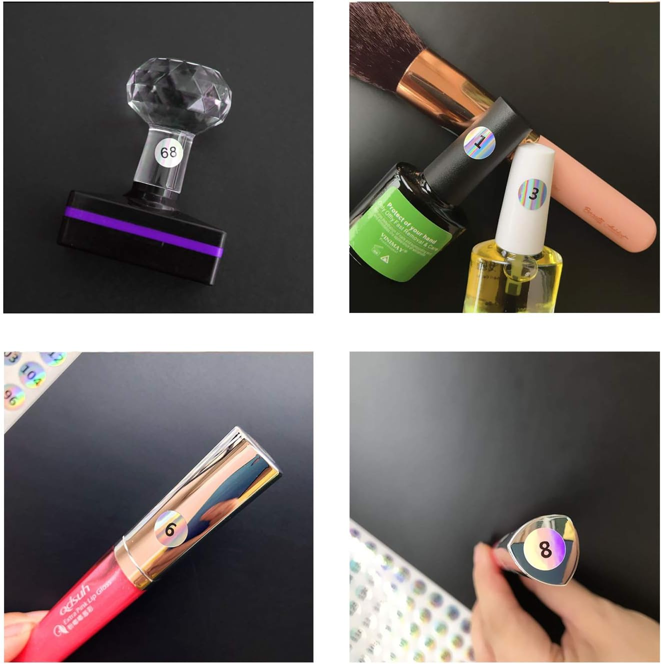 8 Sheets Consecutive Laser Number Stickers Small round Labels Self Adhesive Tags Stickers Home School Office Decoration (4 Sheets 1 to 100 + 4 Sheets 101 to 200) image number 3