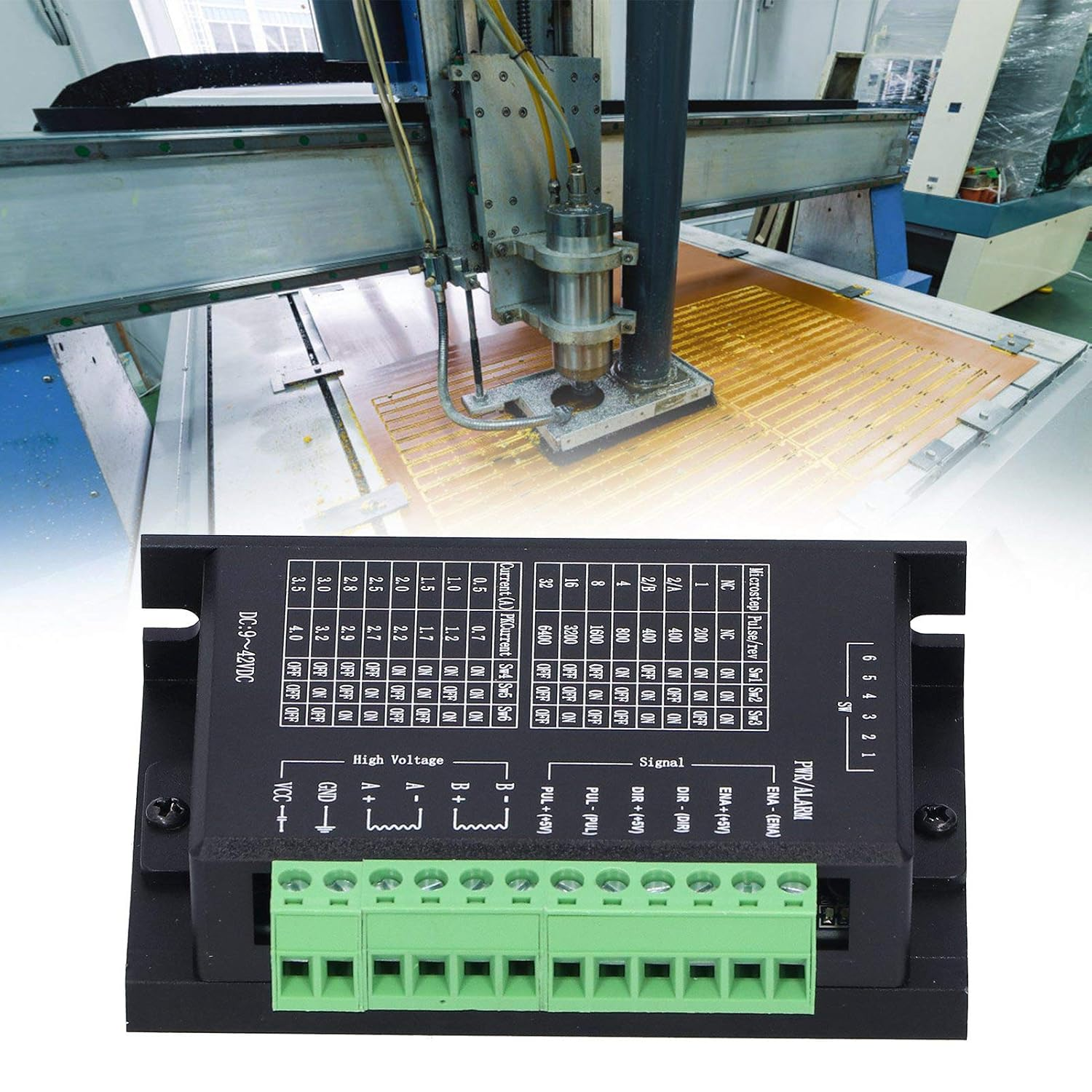 TOPINCN TB6600 4A Stepper Motor Driver High-Precision CNC Engraving Machine Mechanical Equipment DC9-40V for 42/57/86 Stepper Motors image number 5