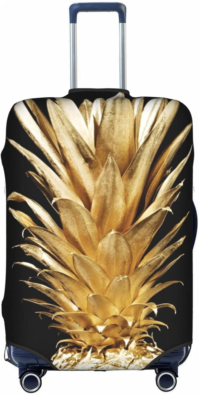 Obabo Butterfly Purple Travel Luggage Cover,Washable Suitcase Cover Protector Anti-Scratch Suitcase Cover Fits 18-32 In, Gold Pineapple, M image number 3