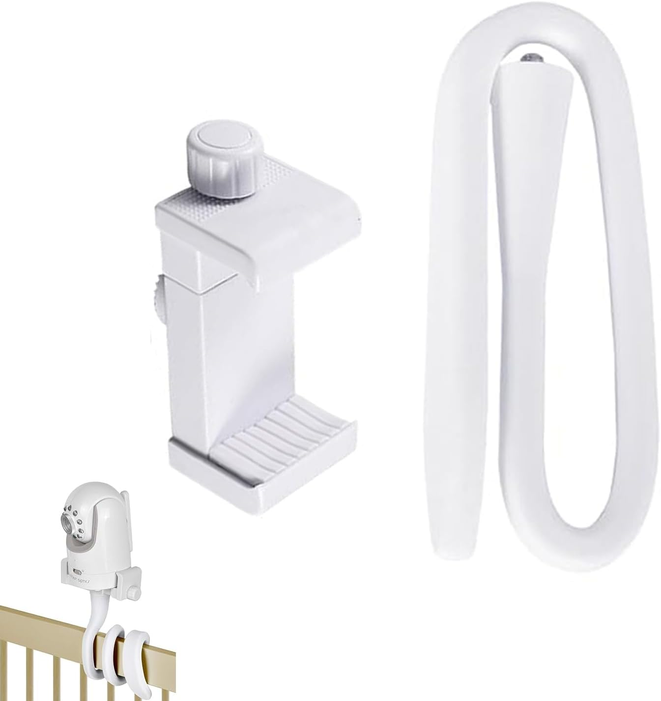 Roczential Universal Baby Monitor Mount, Portable & Travel-Friendly Holder for Infant Optics DXR-8, Arlo, Vtech, Motorola, ANMEATE, Sturdy Safe Adjustable Stand with Perfect Viewing Angle image number 6