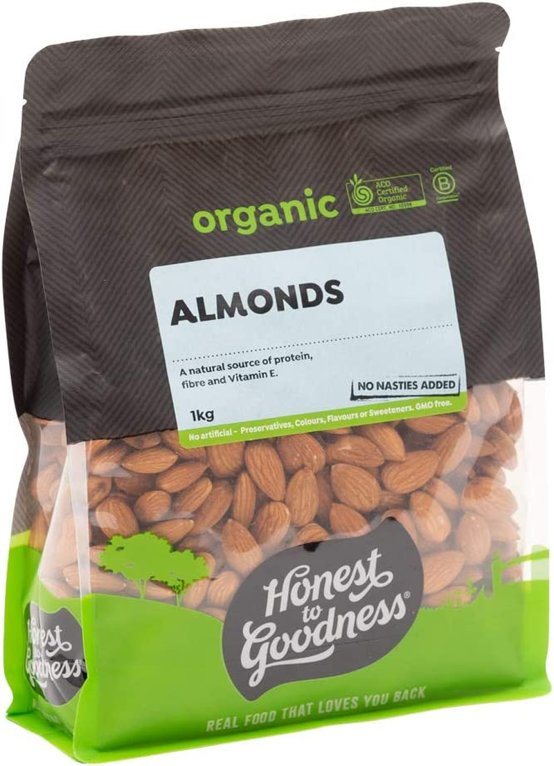 Honest to Goodness Organic Almonds Raw, 1 Kg image number 2