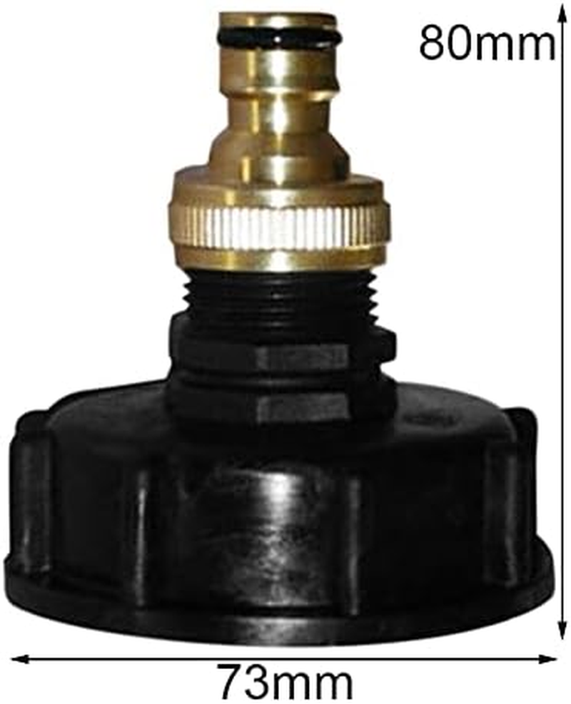 2 Pack IBC Tank Adapter, Pipe Tap Cap Joint S60X6 Coarse Threaded Water Containers Fitting Kits for IBC Ton Valve image number 2