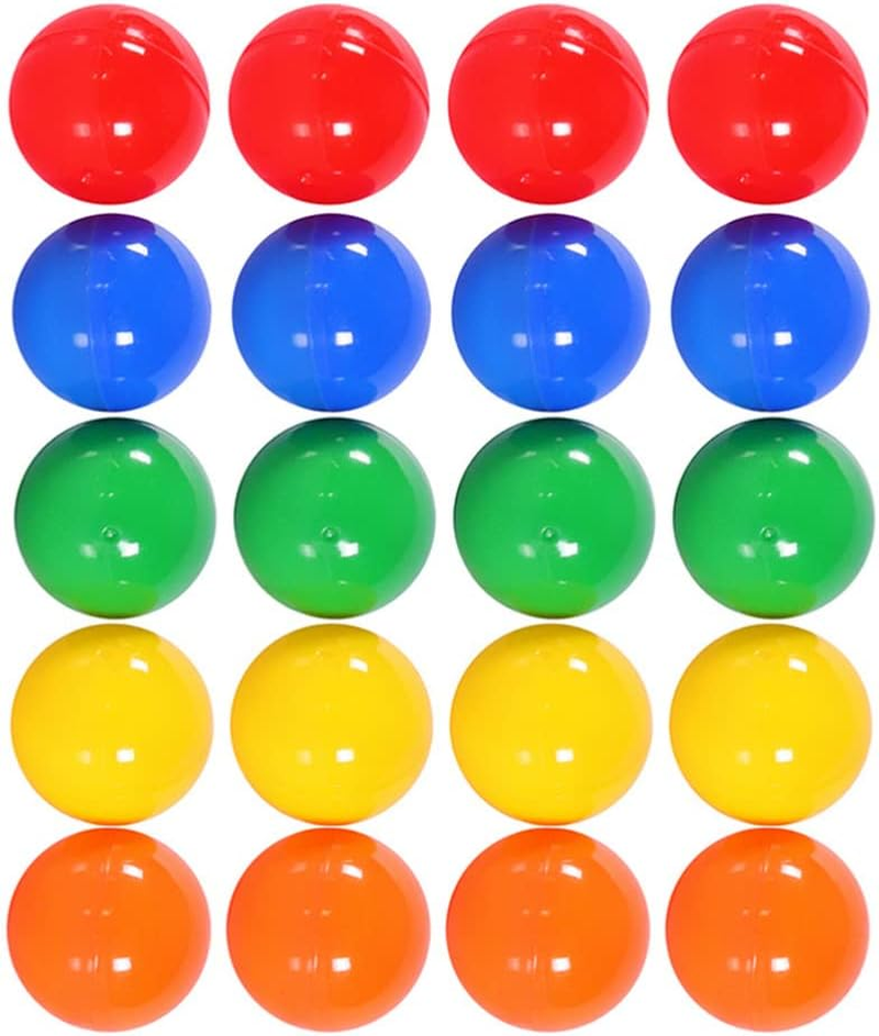 4CM Hollow Bingo Lotto Game Ball 50Pcs Plastic Colorful Balls Raffle Balls Table Activity Balls Fillable Easter Egg Toy Vending Machine Capsules image number 2