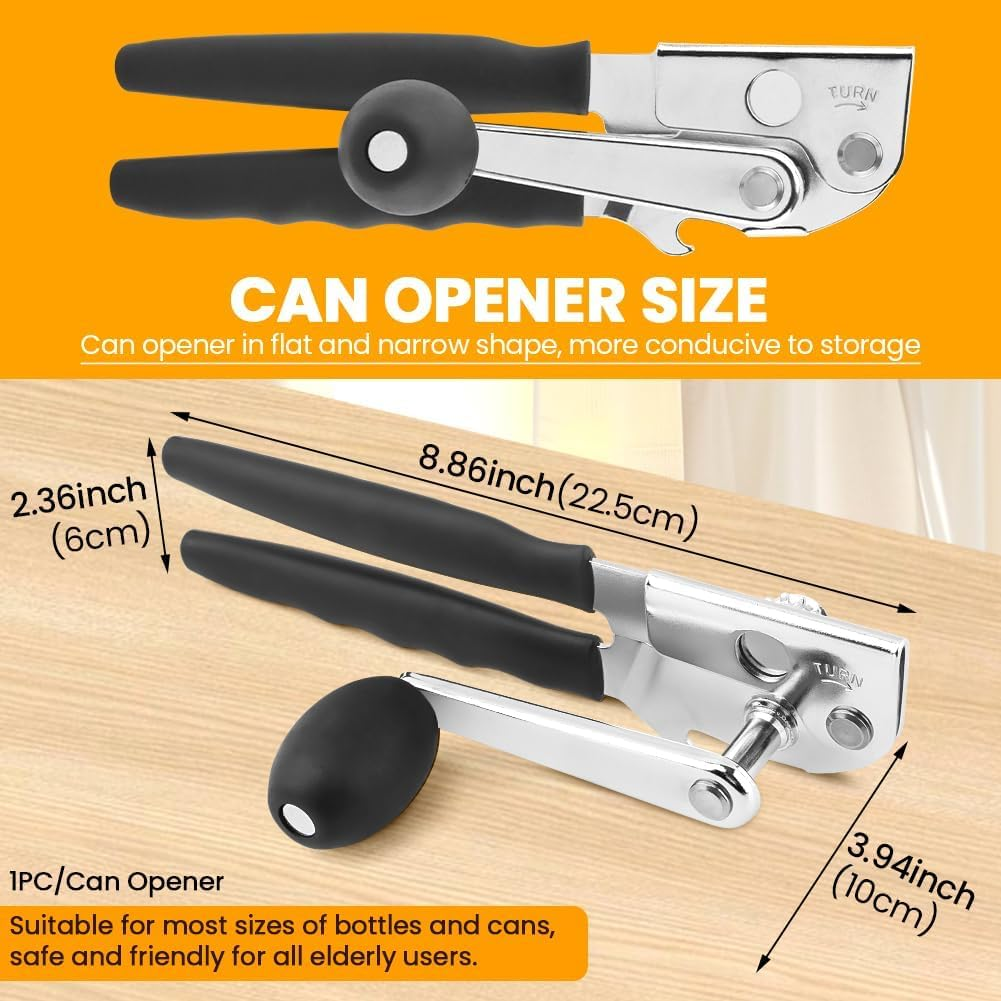 OWATRKDEY Can Opener Manual,Heavy Duty Can Openers, Stainless Steel Heavy Duty Swing Away Commercial Can Opener for All Size Cans image number 2