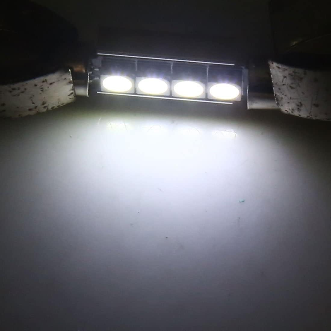 HOCOLO 4X Autobulbs Festoon C5W Led Bulbs 39Mm 6000K Xenon White Light 4-SMD 5730 for Car Interior Light Dome License Number Plate Side Door Map Courtesy Footwell Lamps (39MM 4-SMD Decoder) image number 4