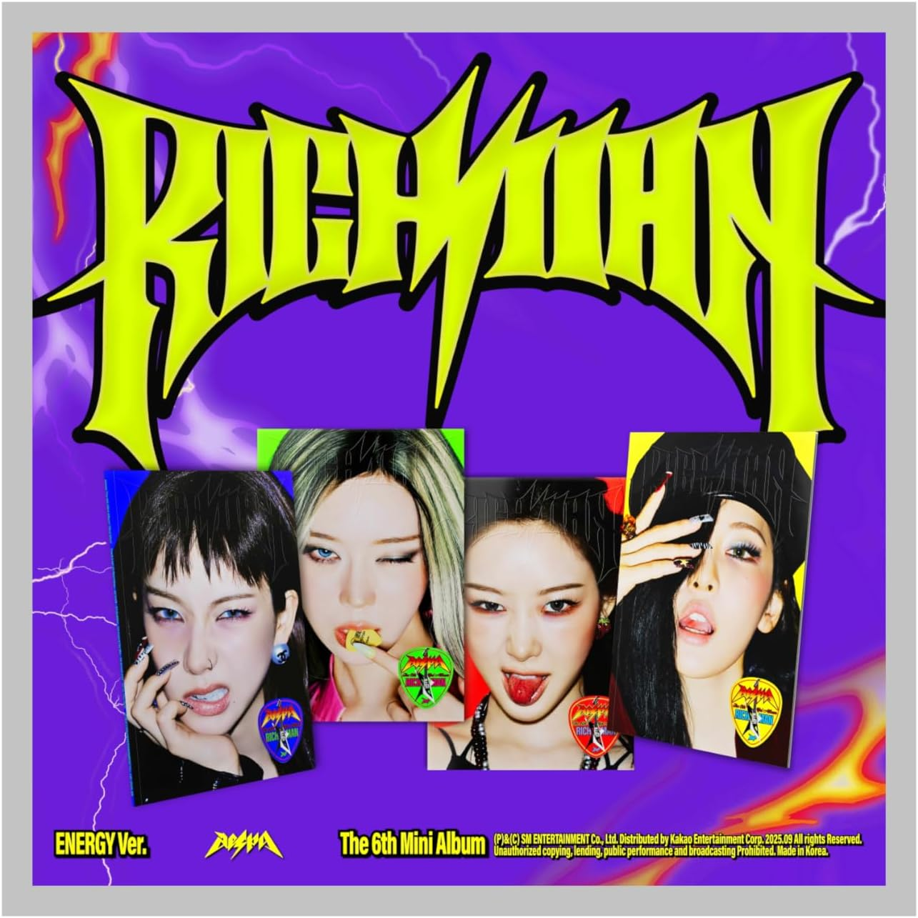 Aespa Rich Man 6Th Mini Album with Tracking Sealed (RICH MAN BAG 2 Version Set) image number 3