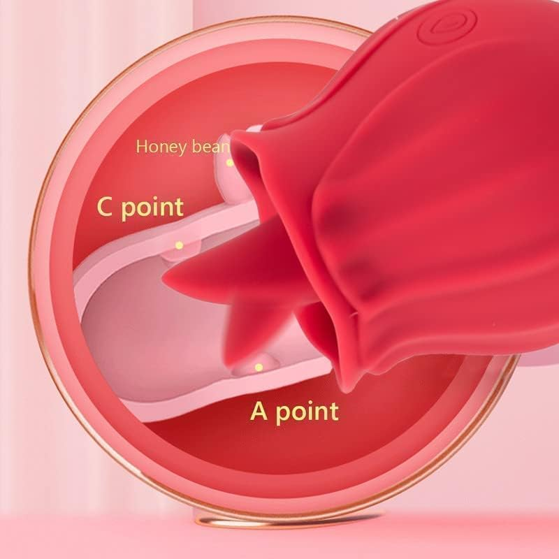Kwevos Full Range Colors Rose Tongue for Licking, Rose Toy for Women Gift， Rose Red Toy, Electric Women Relaxing Adult Toy, Support 10 Modes Stimulator Licking Nipple image number 3