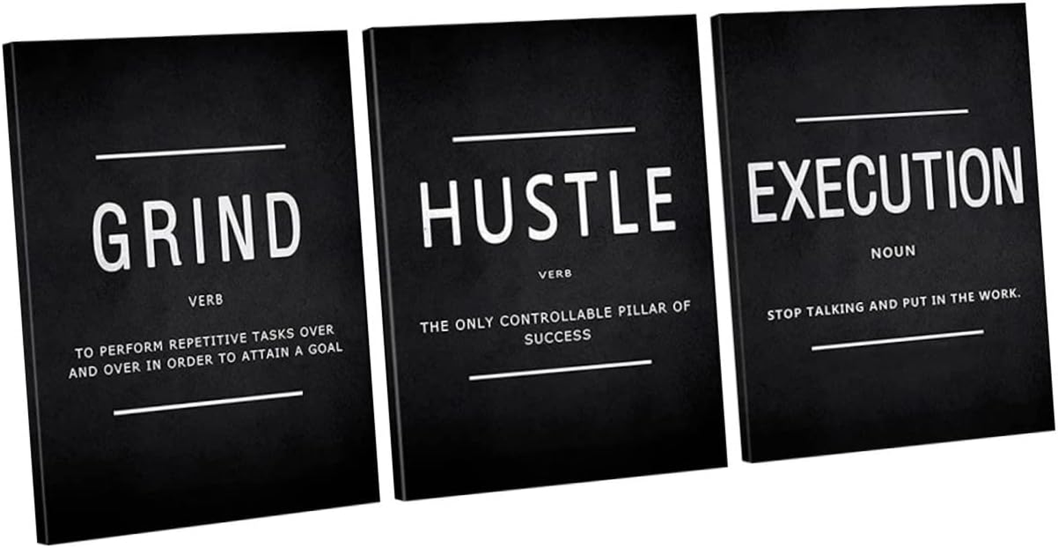 ETHZZLE 3Pcs Inspirational Wall Art for Office Decor Home Decor Wall Art Motivational Quotes image number 6