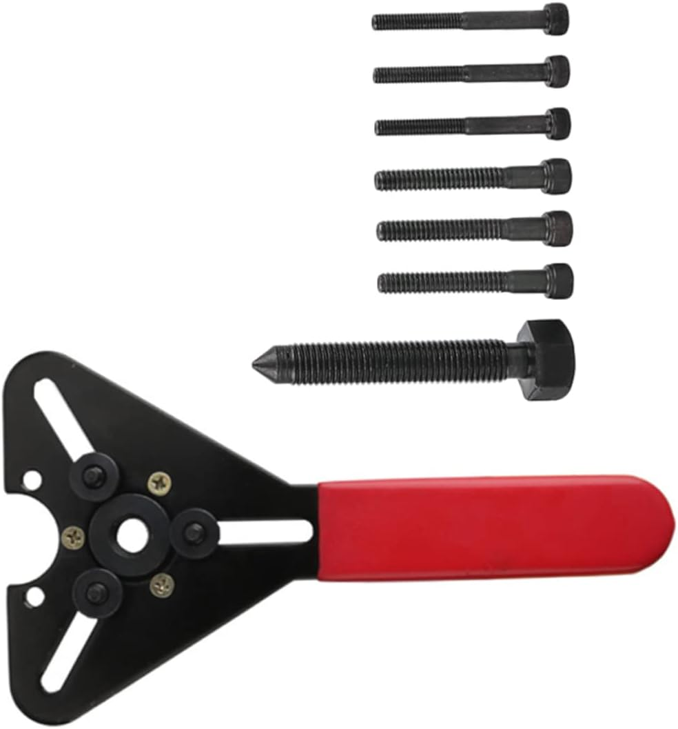 Mobestech Steel Compressor Clutch Remover Wrench Set 8Pcs Auto Repair Tool Kit for Car Air Conditioning Clutch Disassembly with Metal A/C Holding Tool, Suitable for Automotive Maintenance image number 2