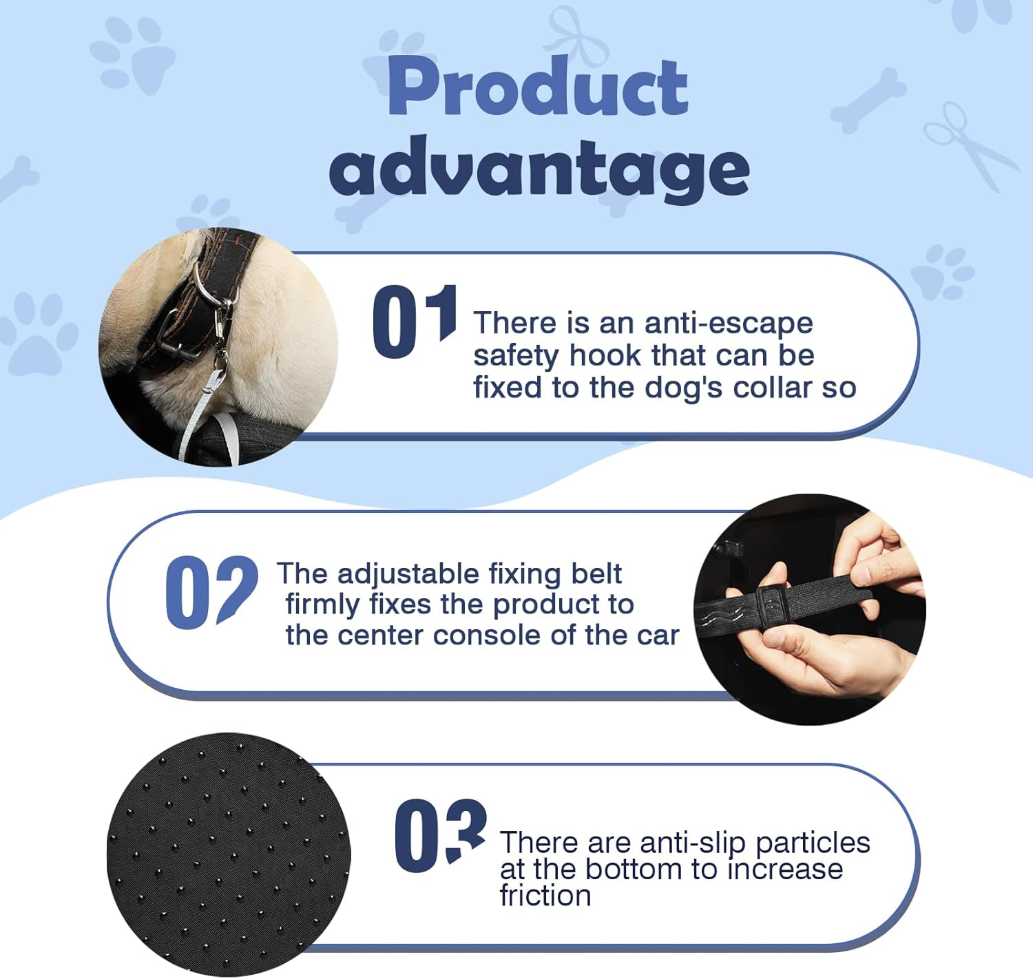 Dog Car Seat for Small Dog,Console Pet Booster Seat for Puppies 5-10 Pounds Travel Carrier image number 3