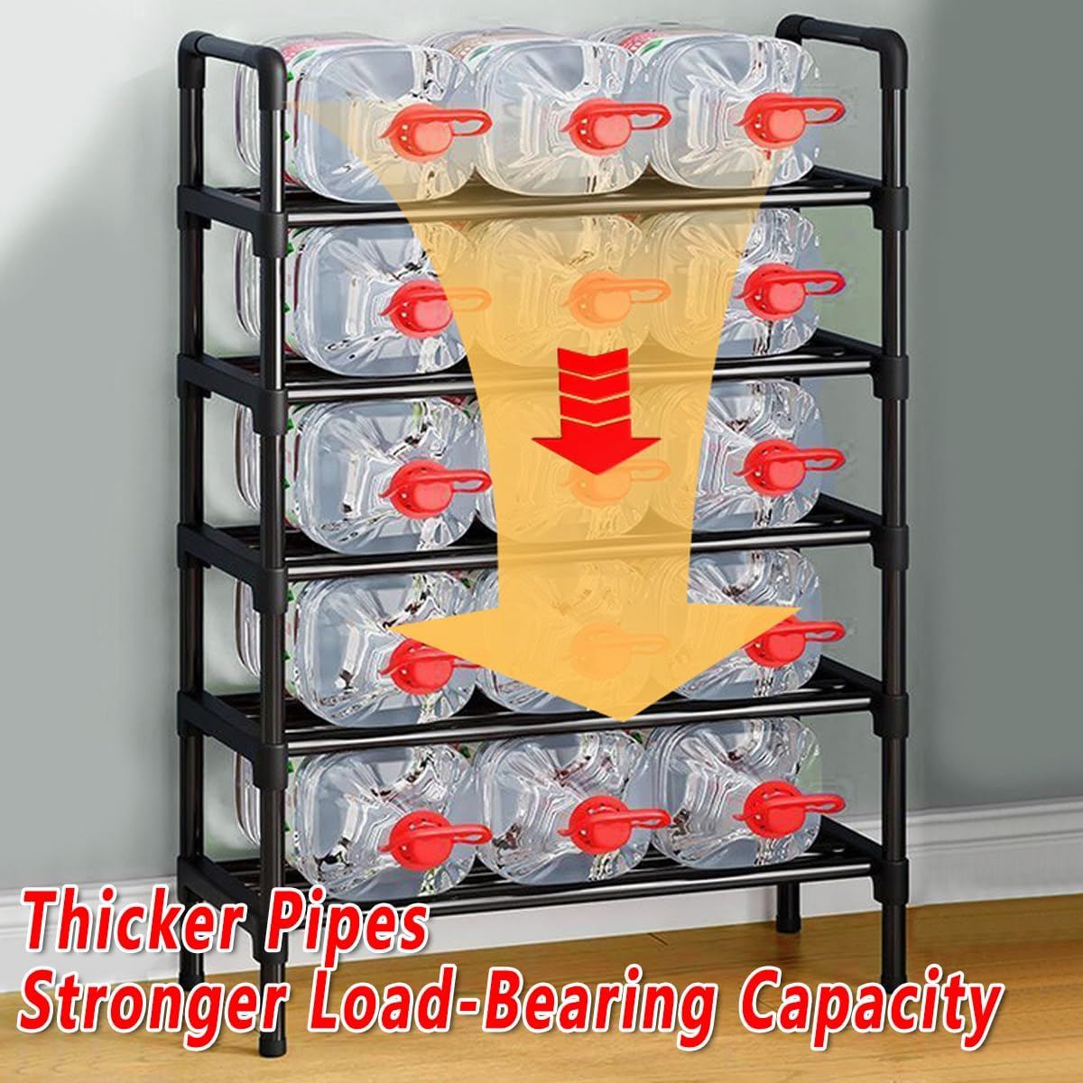 AIMALL 8-Tier Shoe Rack with 60Cm Wide Metal Frame and Dustproof Cover &ndash; Ideal for Multi-Layer Indoor Storage, Doorway Organisation, and Student Dormitory image number 5