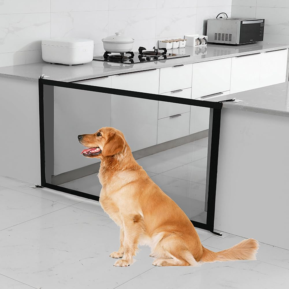 Stair Safety Gate for Dogs, Door Safety Gate No Drilling, Barrier for Dogs, Baby Barrier Safety Gate, Stairs, Dog Barriers, Child Safety Gate, Mesh Gate, Barrier for Pets, 115 X 78 Cm image number 2