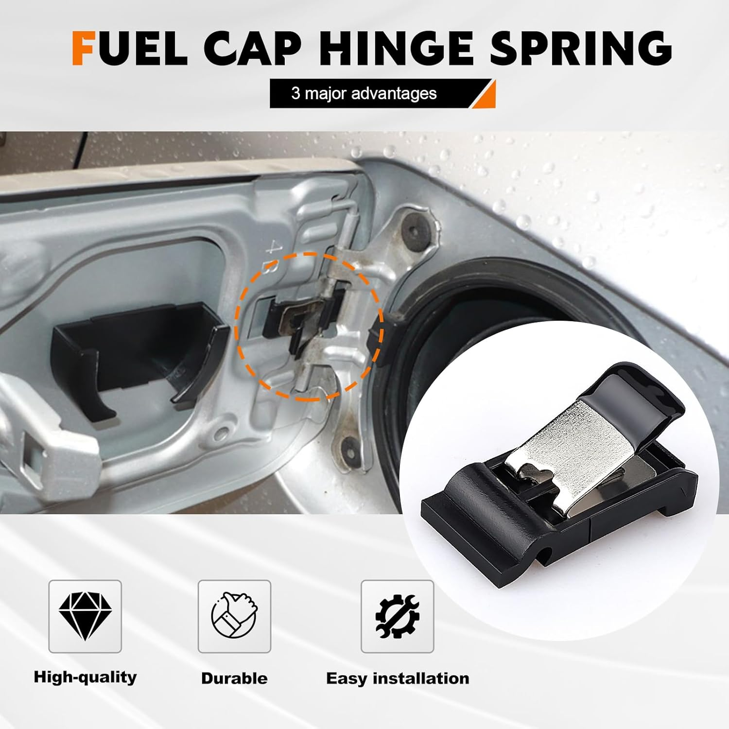 Toyota Fuel Door Spring Clip 77360-35040 for Toyota RAV4 2019-2022 Avalon Camry, Gas Tank Door Cover Release Spring Clip for 2004-2009 4Runner Prius Corolla Highlander Lexus ES250 Es300H ES350 GX470 image number 5