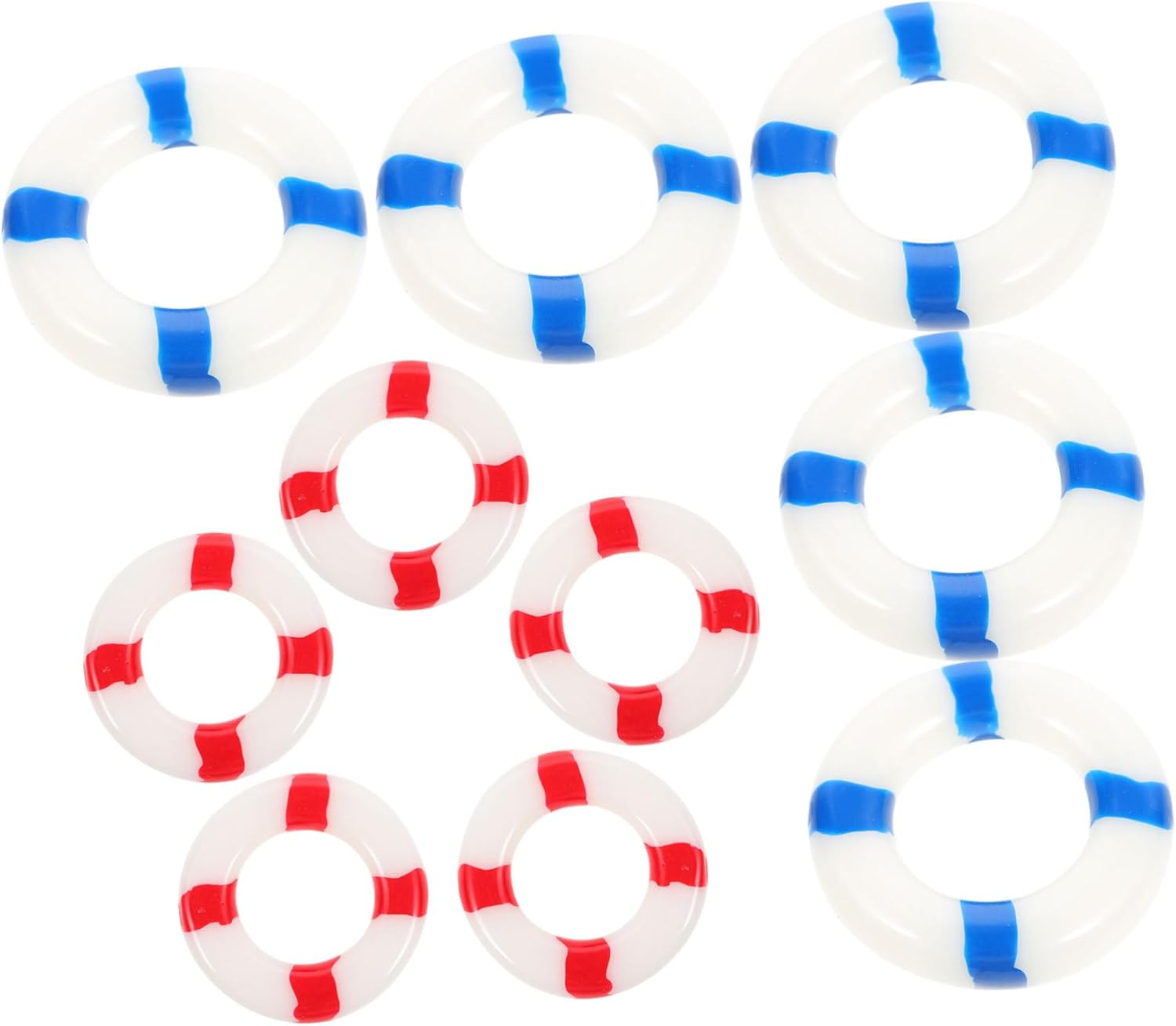 KITANDOVE 10 Pcs Landscape Swim Decorations Mediterranean Nautical Life Buoy Ornaments for Fish Wall Decor Beach Theme Party Garden Decorations and Aquarium Accents image number 6