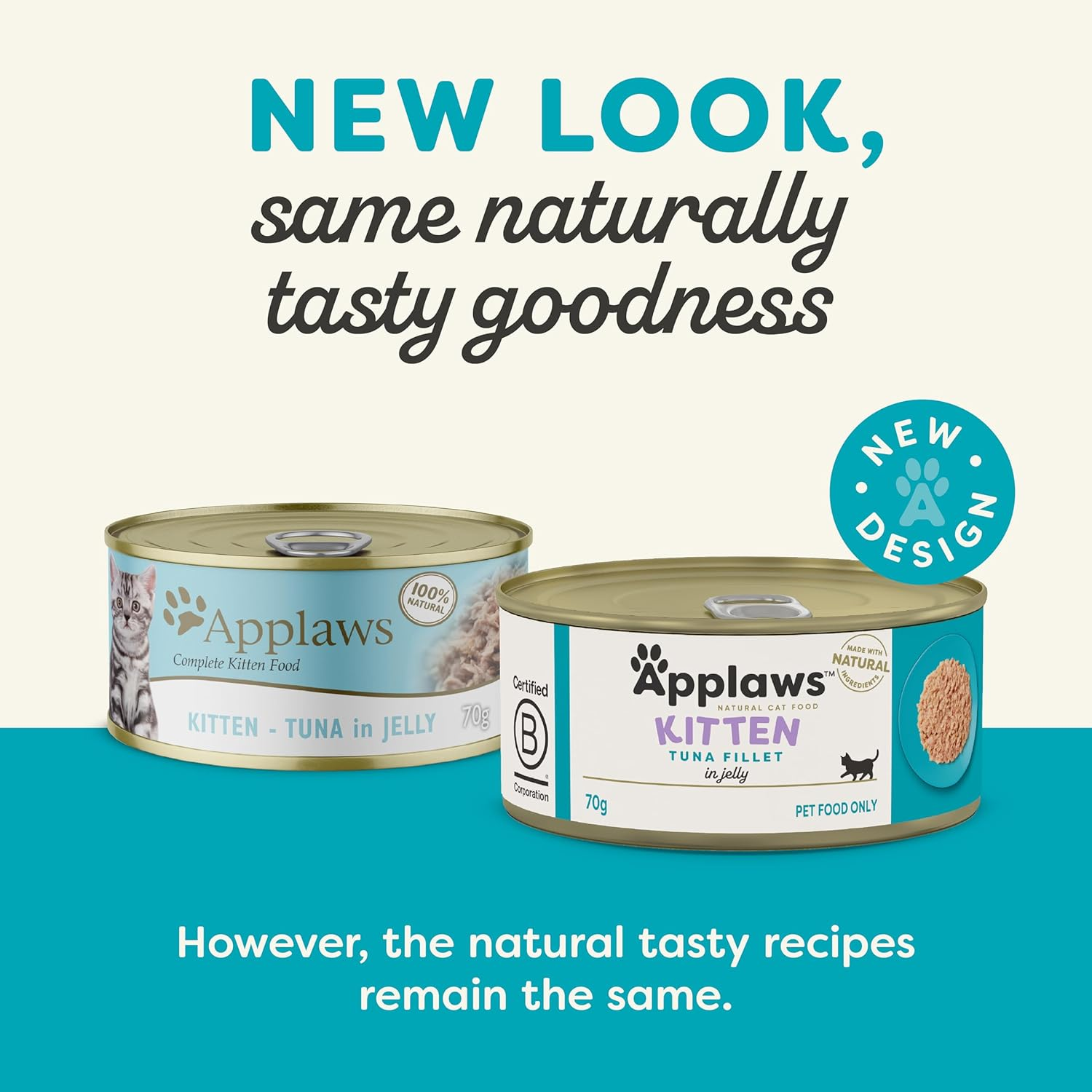 Applaws 100% Natural Wet Complementary Food for Kittens in Broth 70G Tin (Pack of 24) image number 4