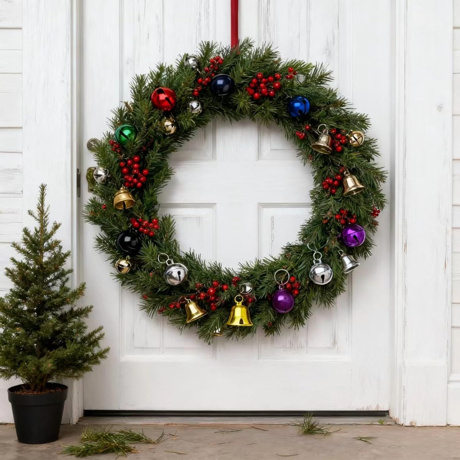 12 Packs Dog Cat Bell for Collar with Loud Crisp Sound, Metal Jingle Bells with Lobster Clasps, Chrome Plated Colourful Pet Collar Charms for Tracking, Keychain Decor (Random Colors)