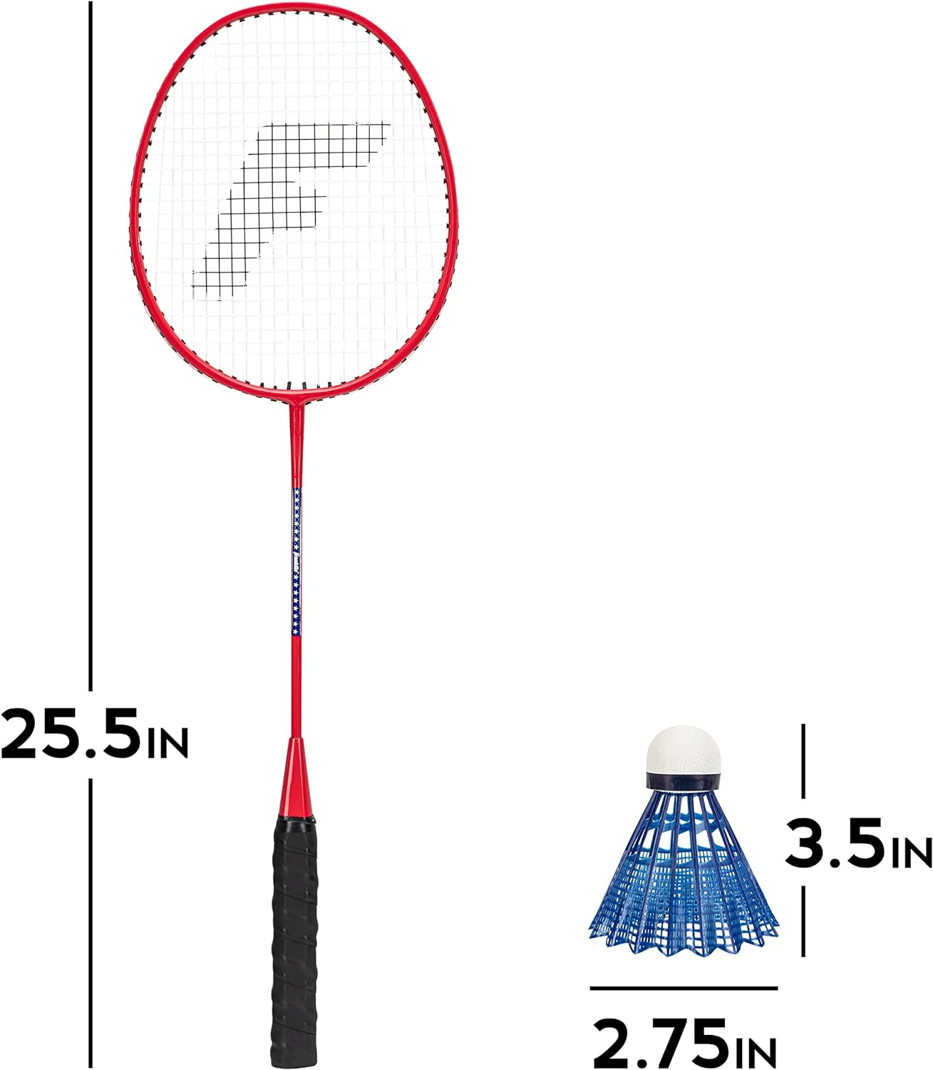 Franklin Sports 2 Player Badminton Replacement Set - 2 Badminton Racquets and 2 Shuttlecocks - Adults and Kids Backyard Game image number 5