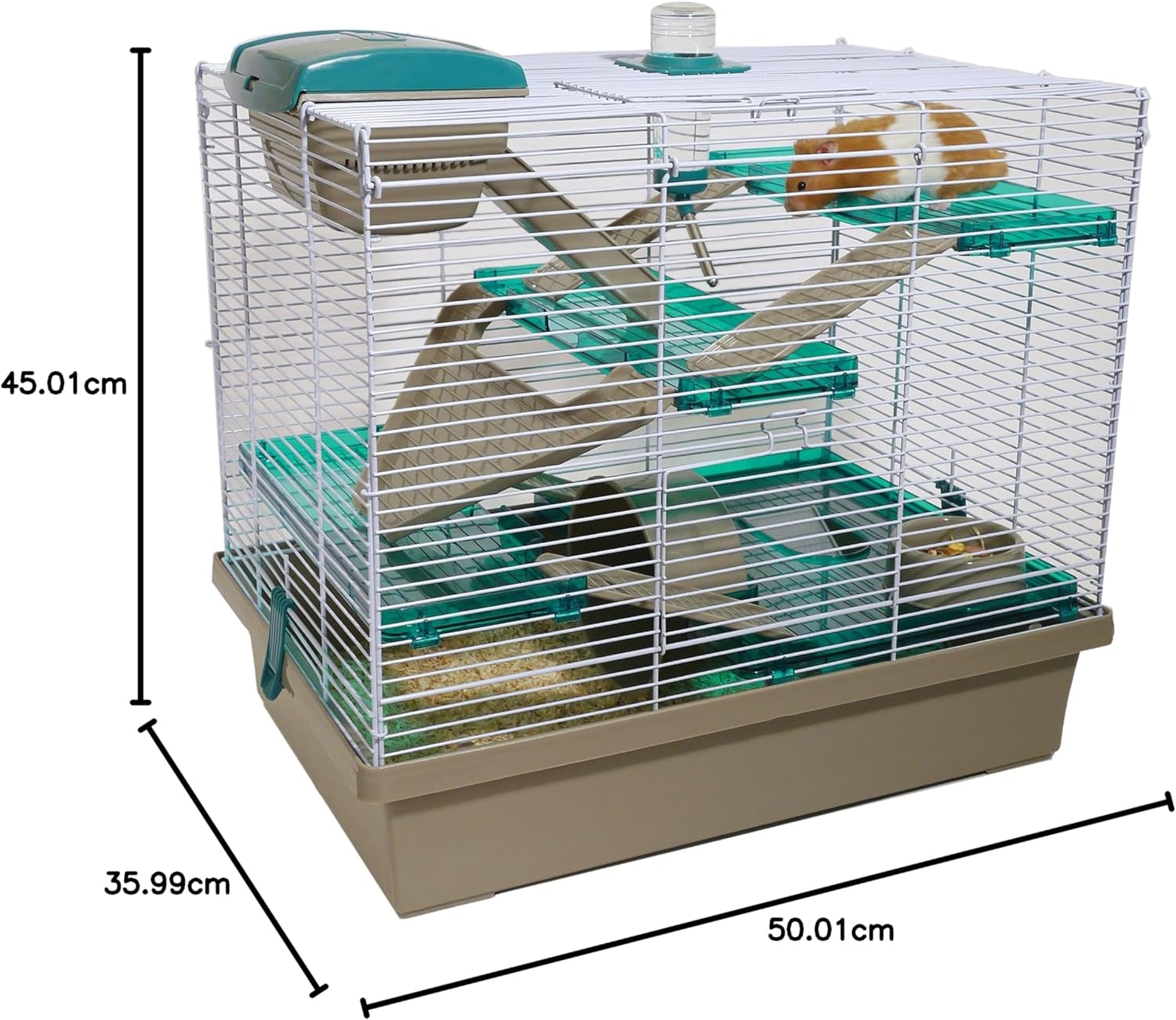 Rosewood Small Animal Pico Hamster Cage, Translucent Teal, X-Large