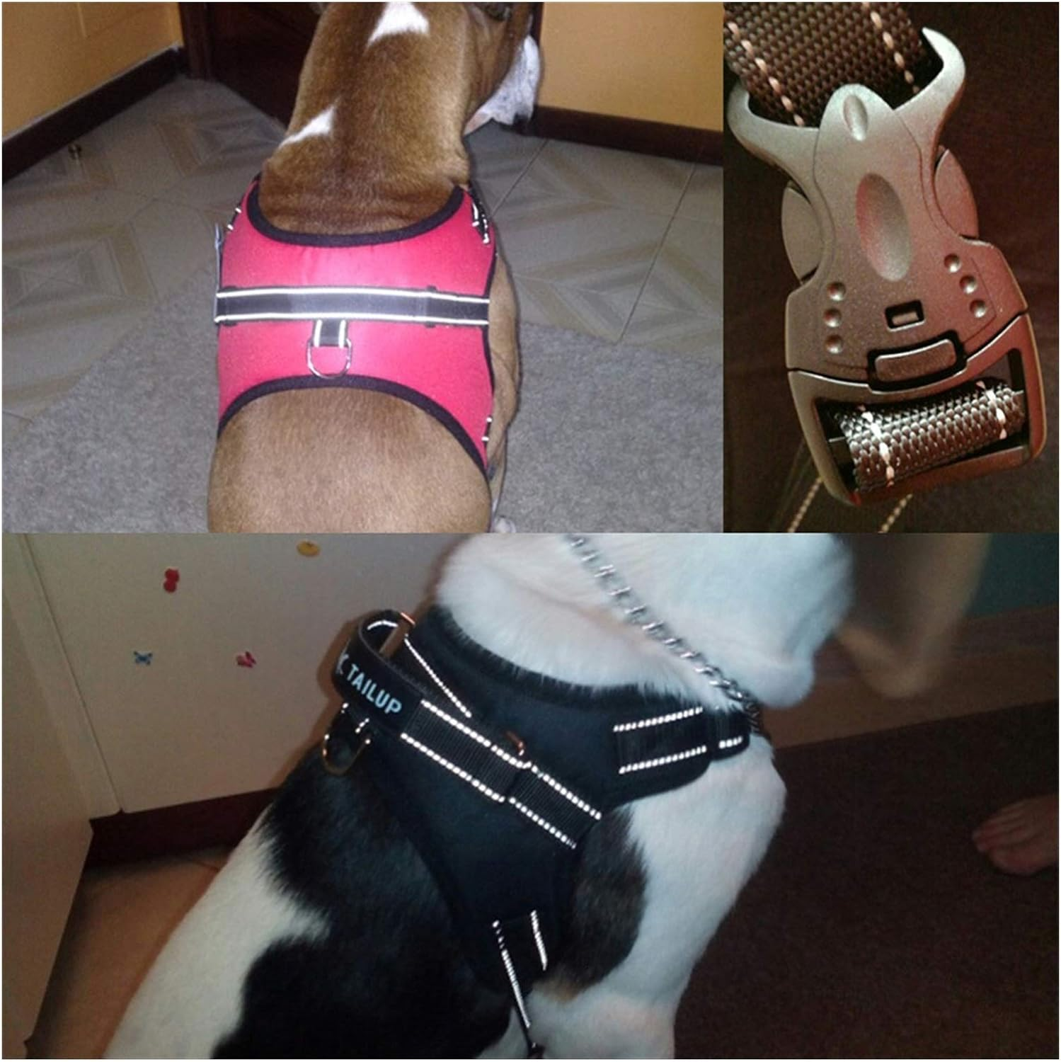 ZYHWS Pet Products for Large Dog Harness K9 Glowing Led Collar Puppy Lead Pets Vest Dog Leads Accessories Chihuahua Dropship (Color : Pink Mesh, Size : XL) image number 5