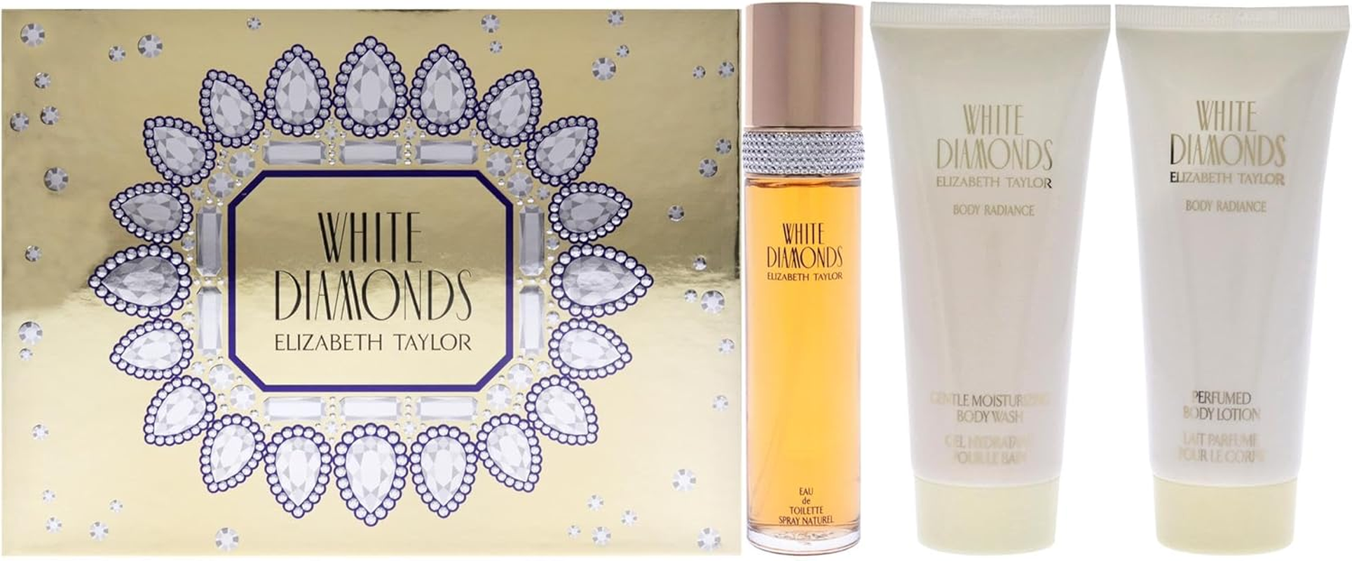 Elizabeth Taylor Gift Set - White Diamonds 3Pc for Women EDT, 300 Ml
