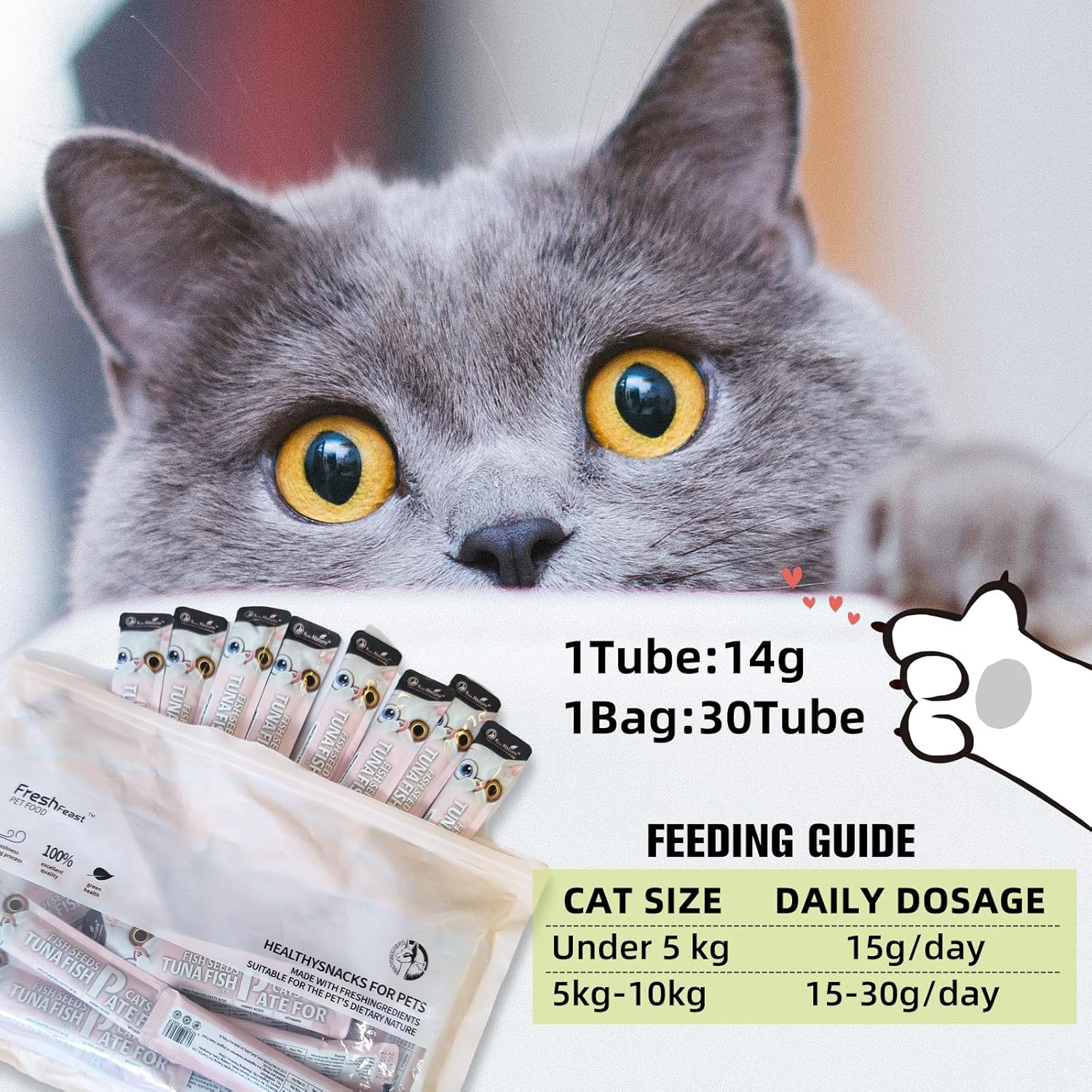 30-Pack Premium Tuna & Fish Roe Cat Treats - Irresistible Delights for Your Feline Friend image number 2