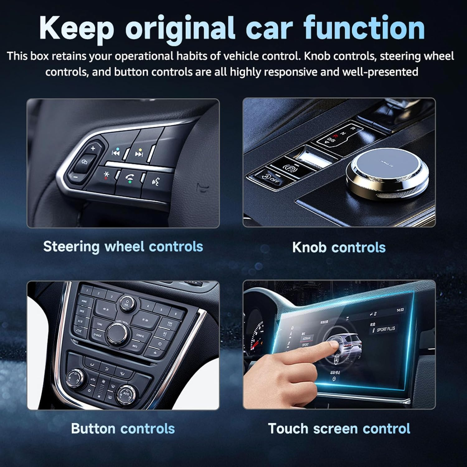 2-In-1 Wireless Carplay & Android Auto Adapter, Plug & Play Dongle for Iphone Ios 10+ & Android 11+, Compatible with Built-In Carplay Cars