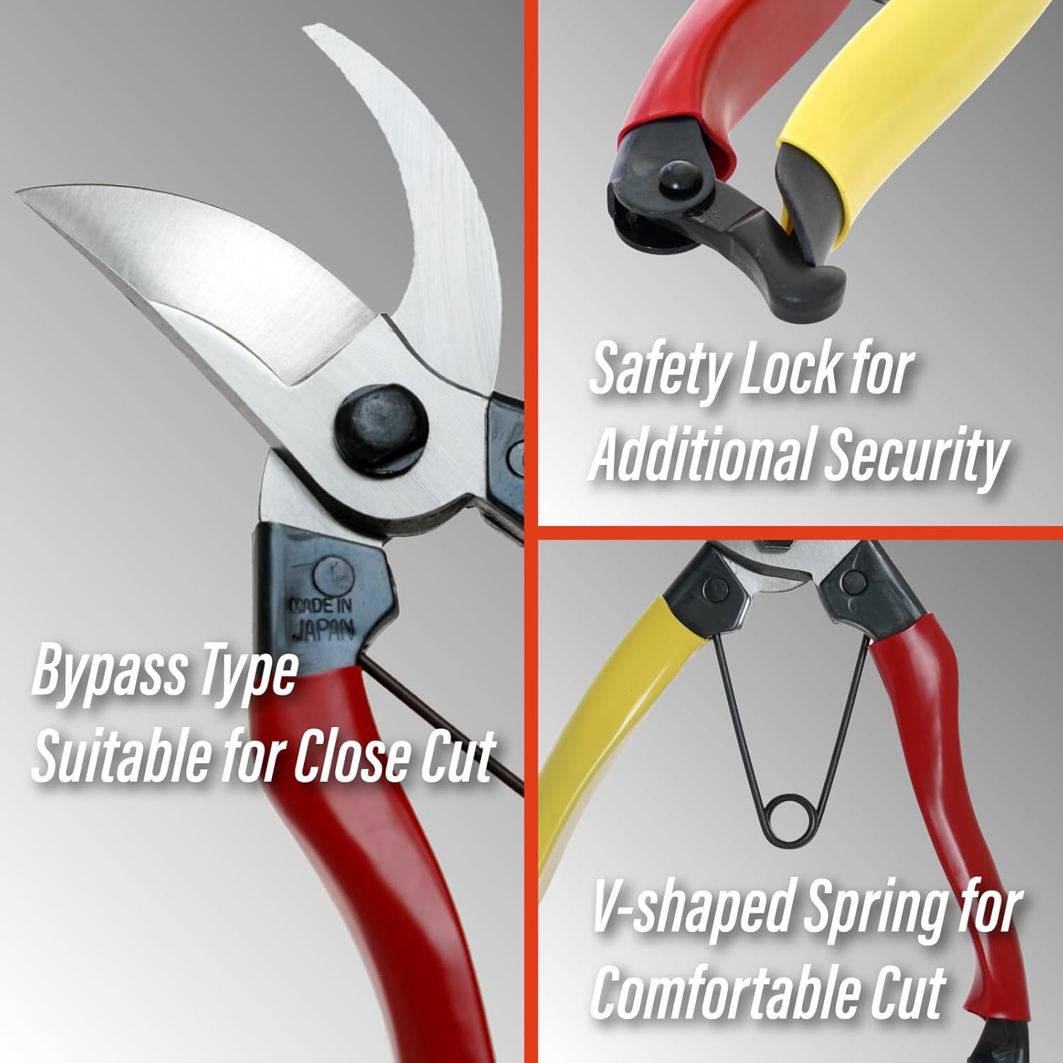 SUIZAN Bypass Pruning Shears 200Mm - Professional Japanese Hand Pruners Garden Scissors Gardening Tools image number 2