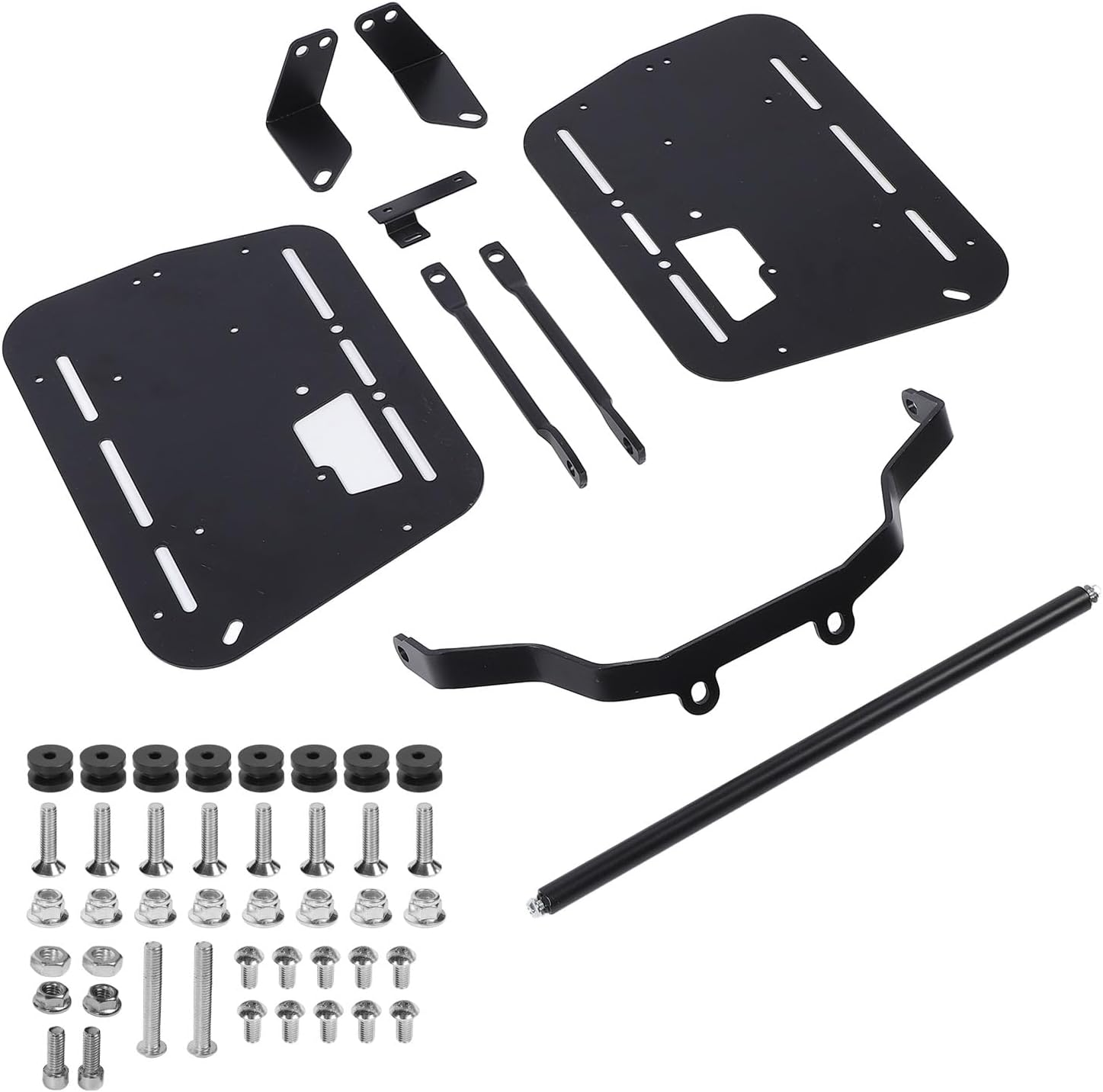 Motorcycle Side Case Mounting Rack, Heavy Duty Aluminum Alloy Side Saddlebag Rack Bracket Kit for 18L 28L 35L 38L Side Cases, Quick Release Mechanism, 61 Pcs Accessories image number 5