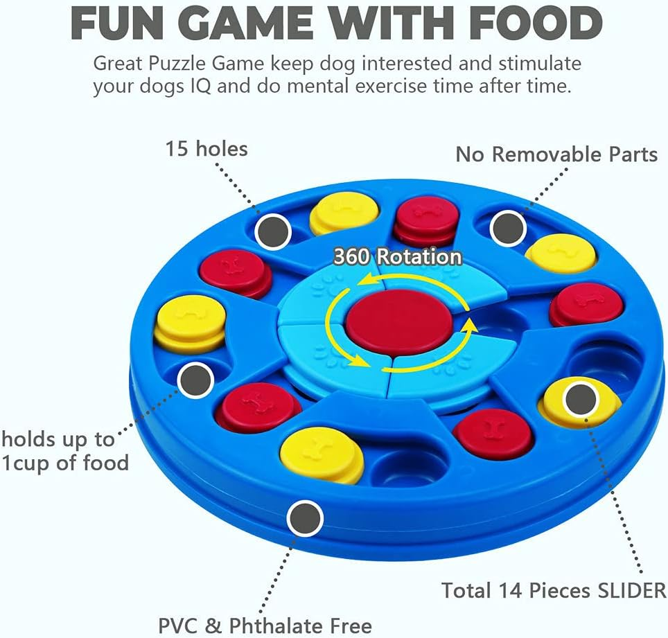 Dog Puzzle Toys Interactive Toy for Puppy IQ Stimulation &Treat Training Dog Games Treat Dispenser for Smart Dogs, Puppy &Cats Fun Feeding (Level 1-3)&hellip; image number 3
