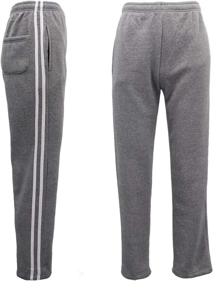 Zmart Australia Men'S Fleece Lined Casual Sports Track Striped Sweat Pants Trousers Gym Trackies image number 2